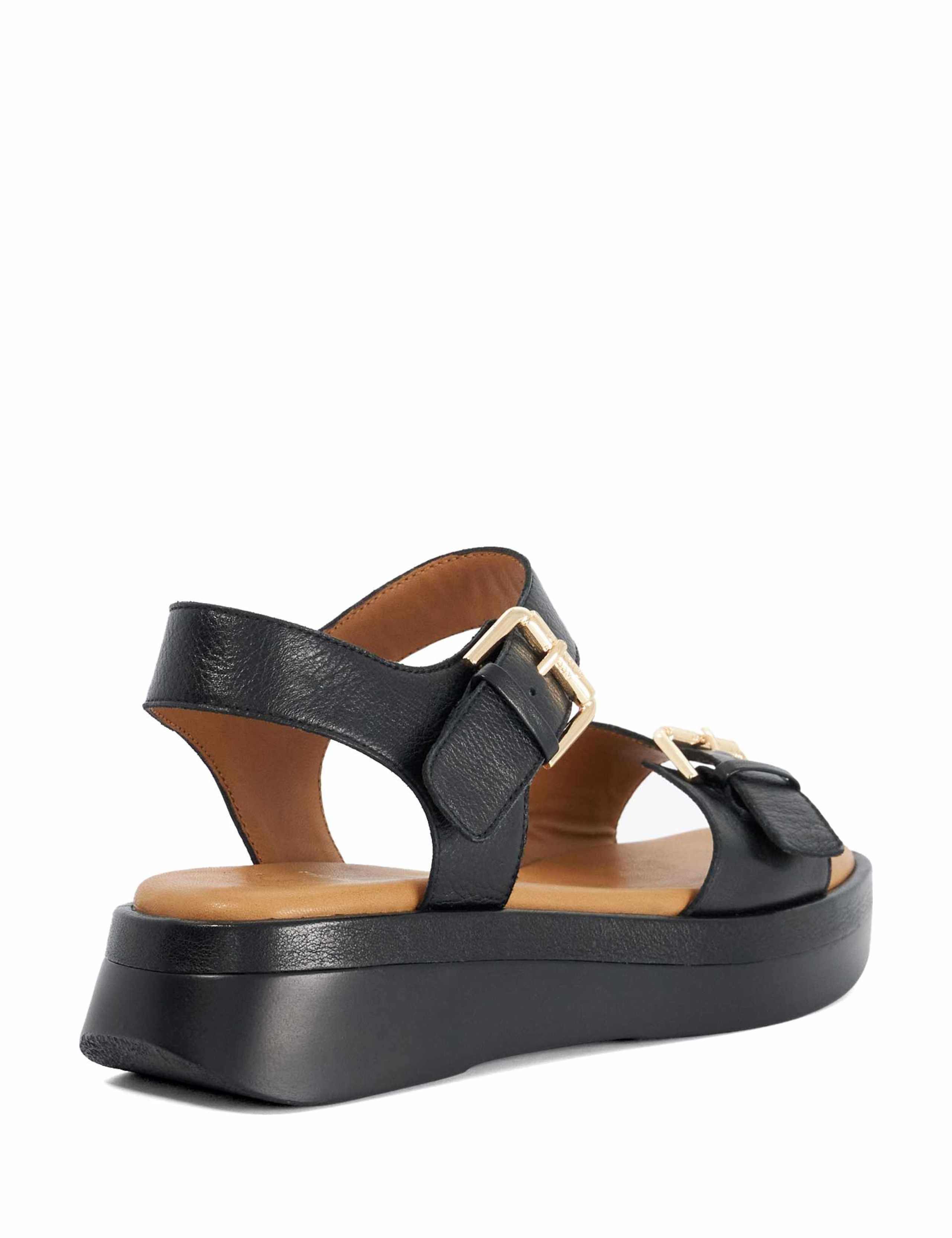 Wide Fit Leather Ankle Strap Wedge Sandals 5 of 6