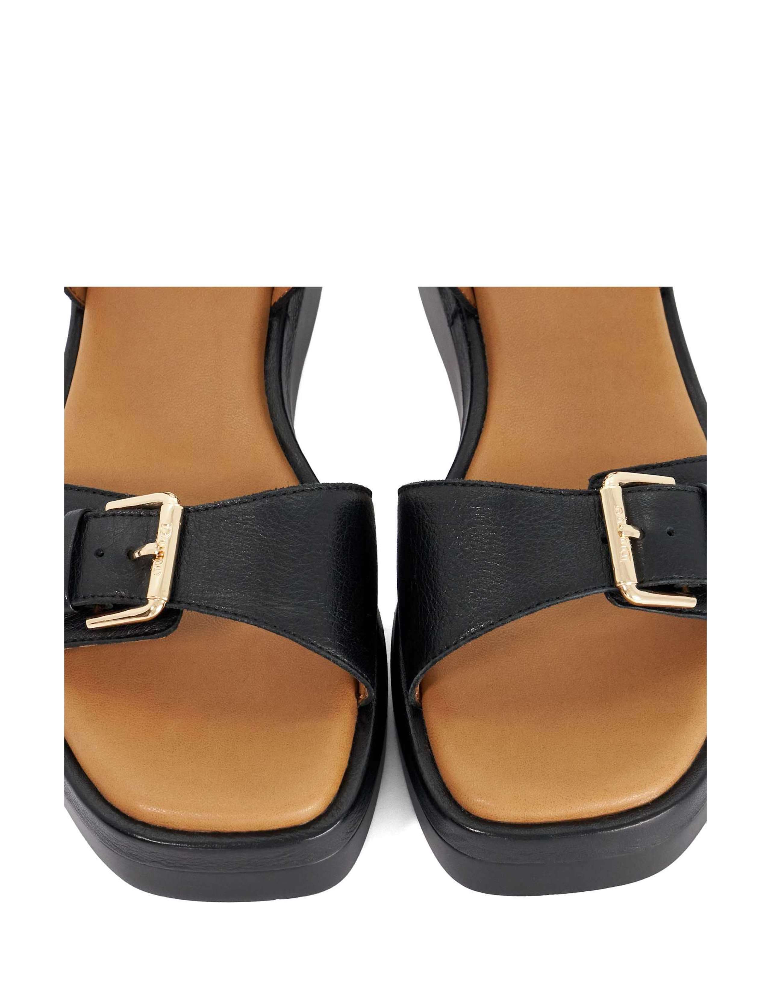 Wide Fit Leather Ankle Strap Wedge Sandals 6 of 6