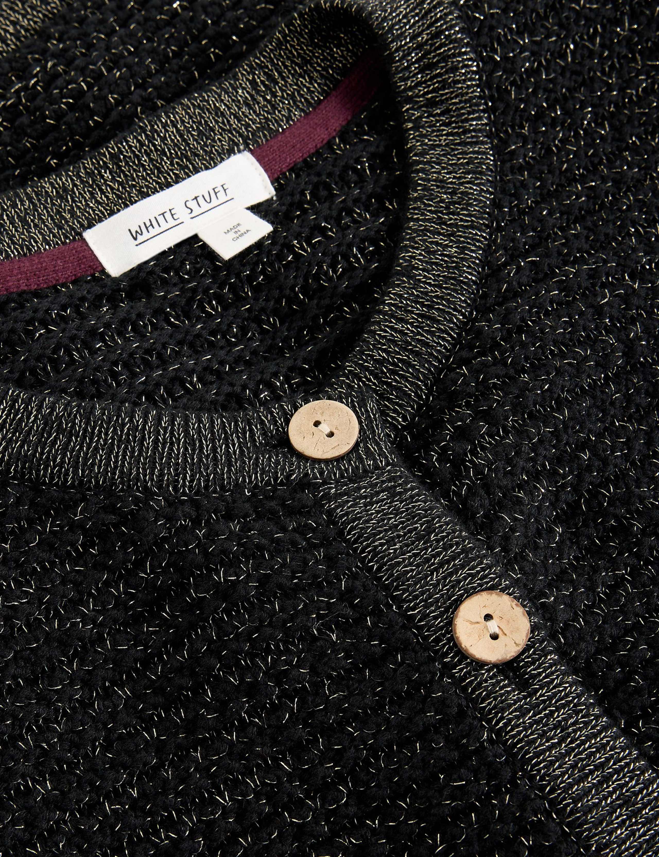 Pure Cotton Sparkle Textured Cardigan 6 of 7