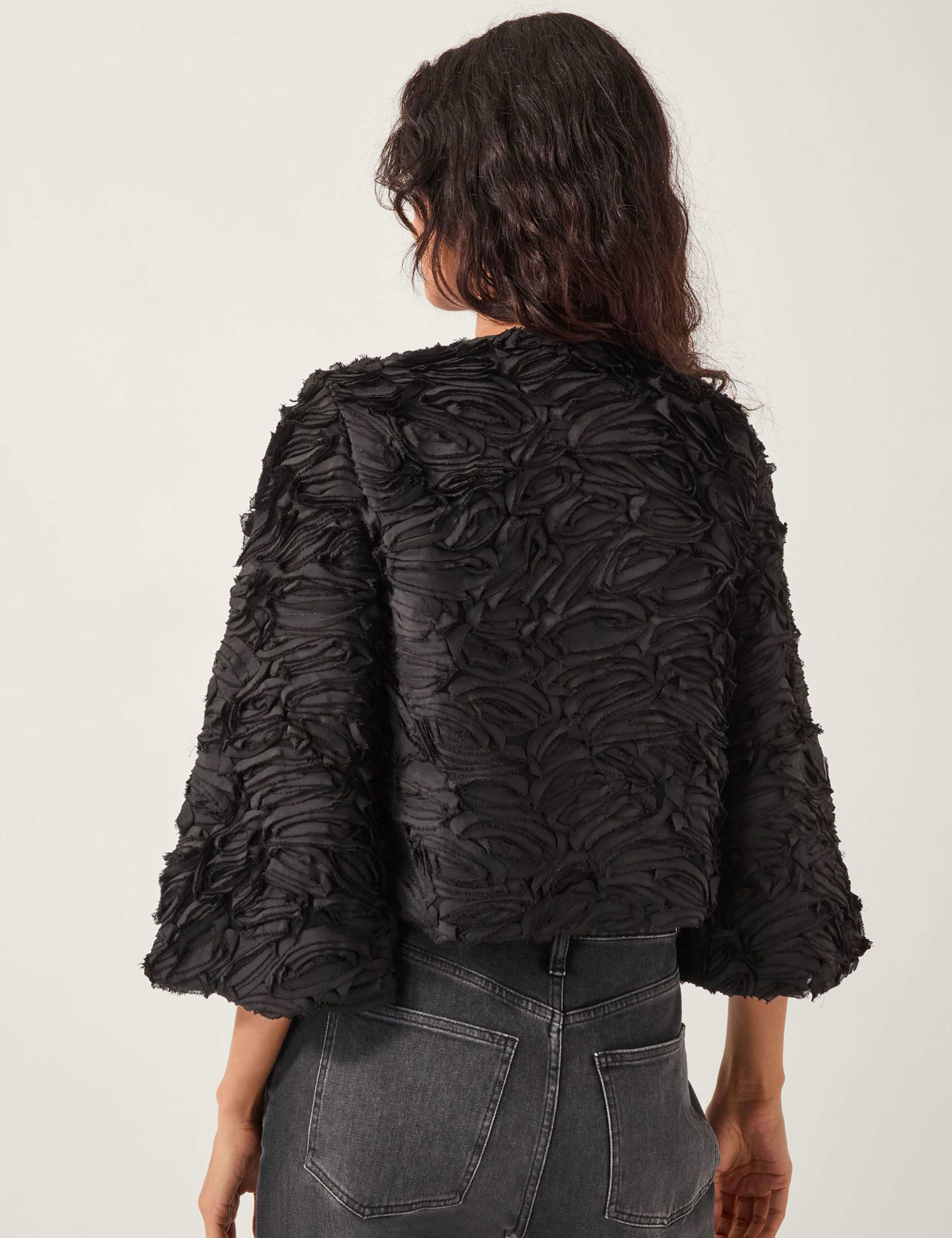 Textured Tie Front Jacket 3 of 5