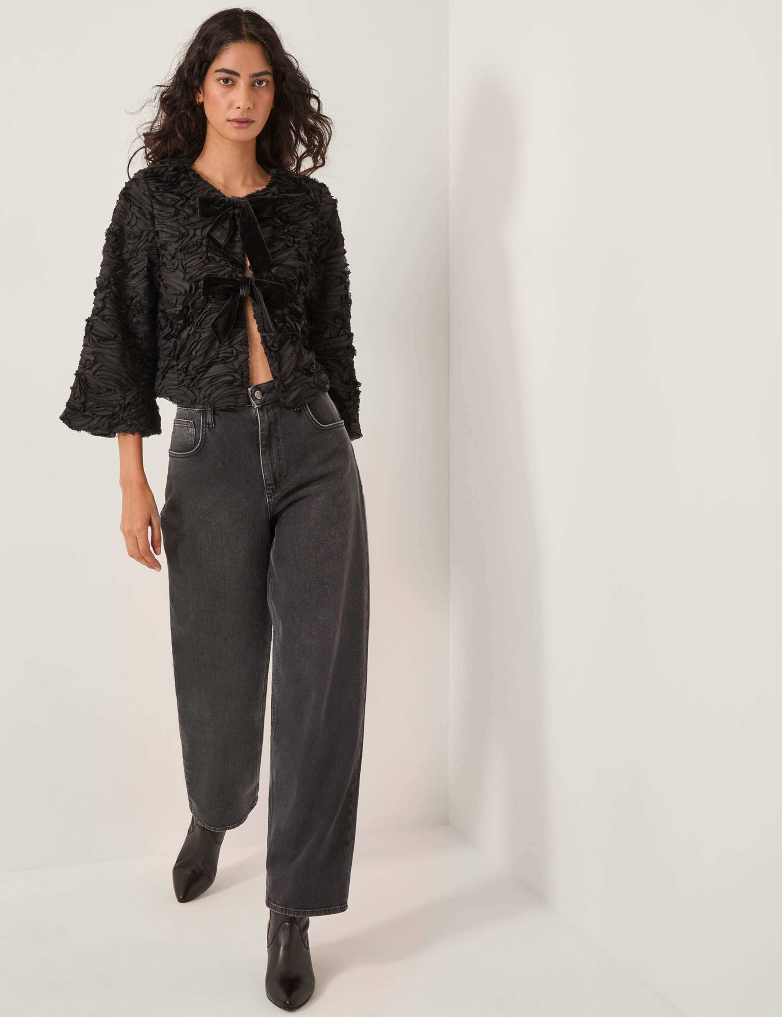 Textured Tie Front Jacket 5 of 5