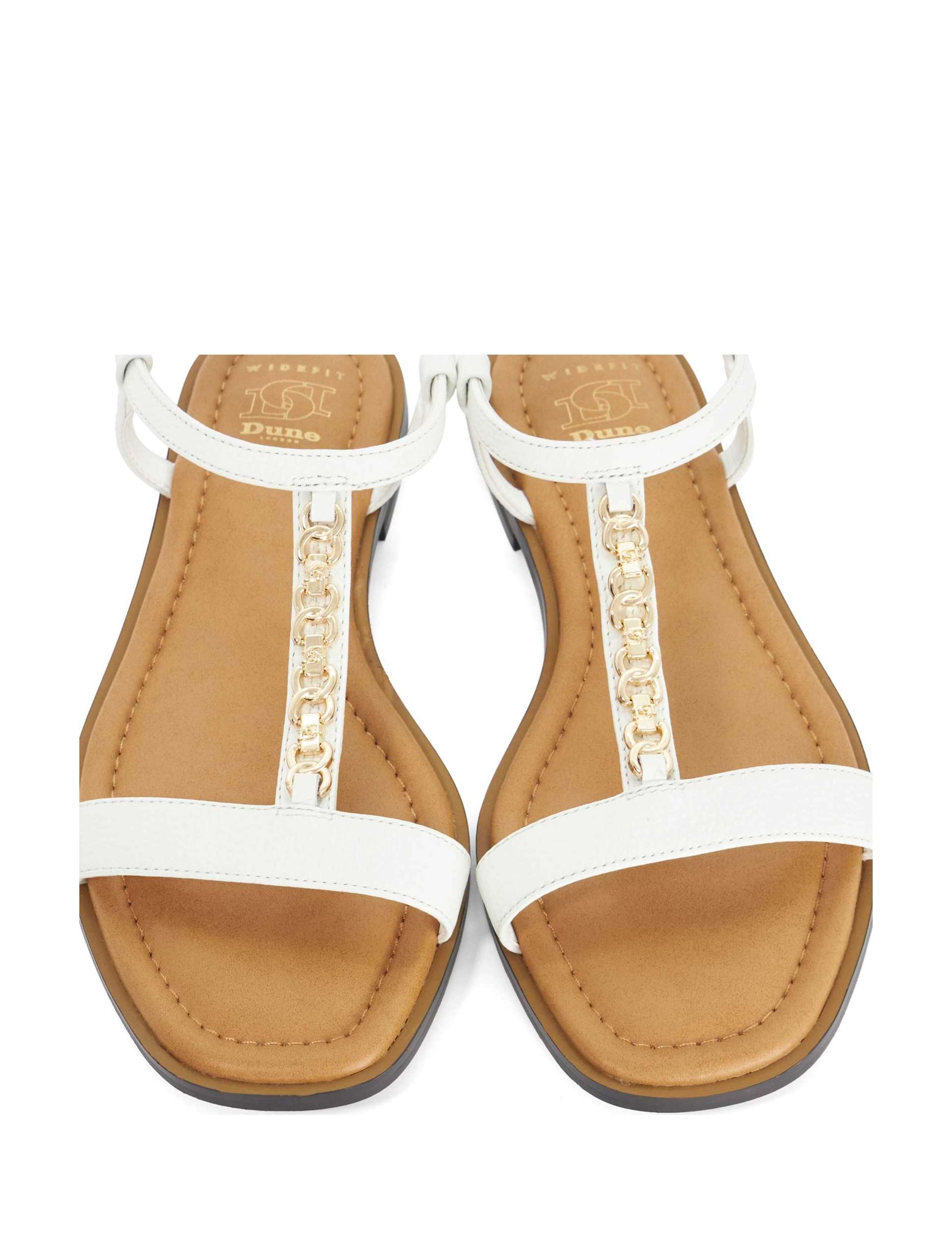 Wide Fit Leather T-Bar Flat Sandals 5 of 5