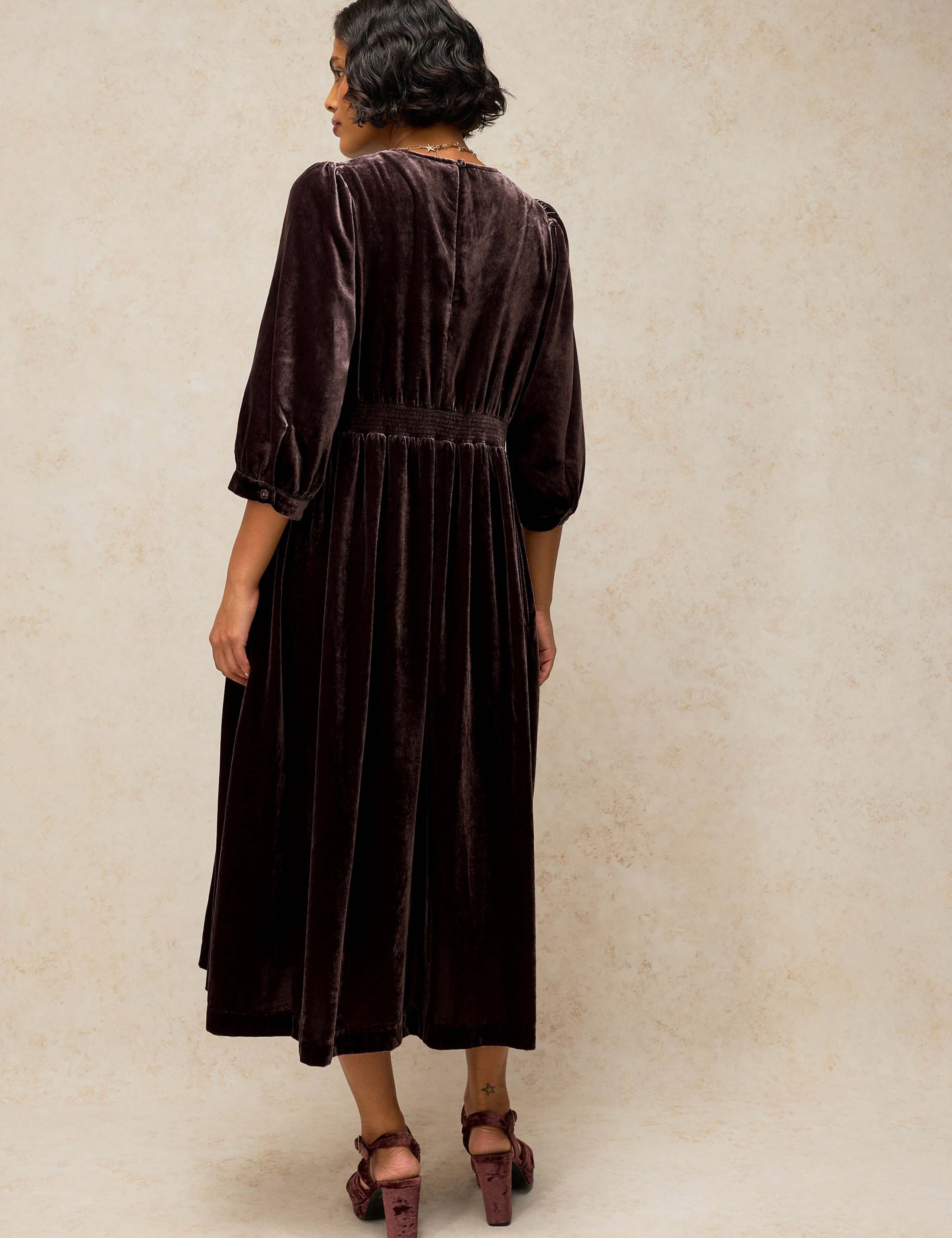 Velvet Fit And Flare Dress 3 of 6