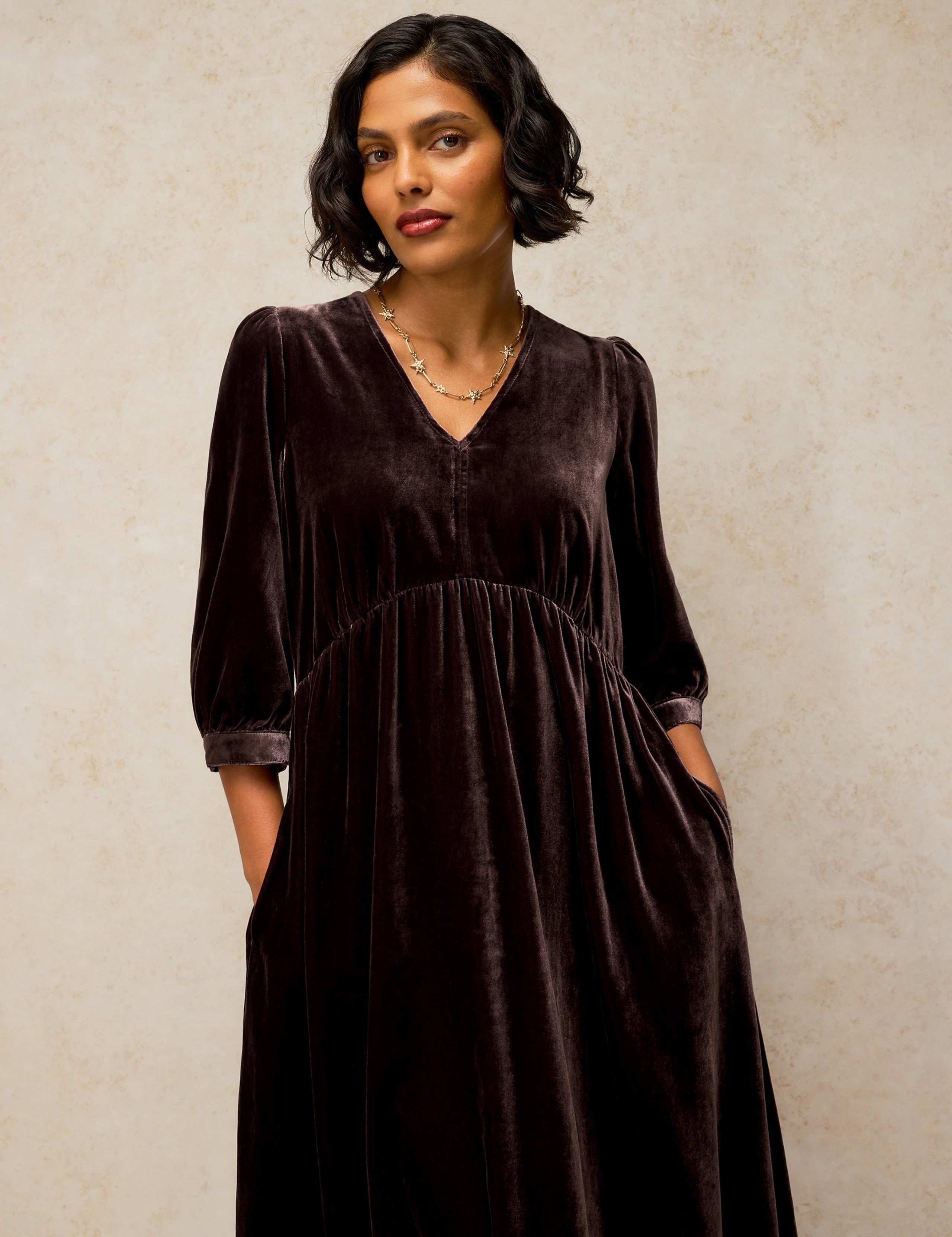 Velvet Fit And Flare Dress 4 of 6
