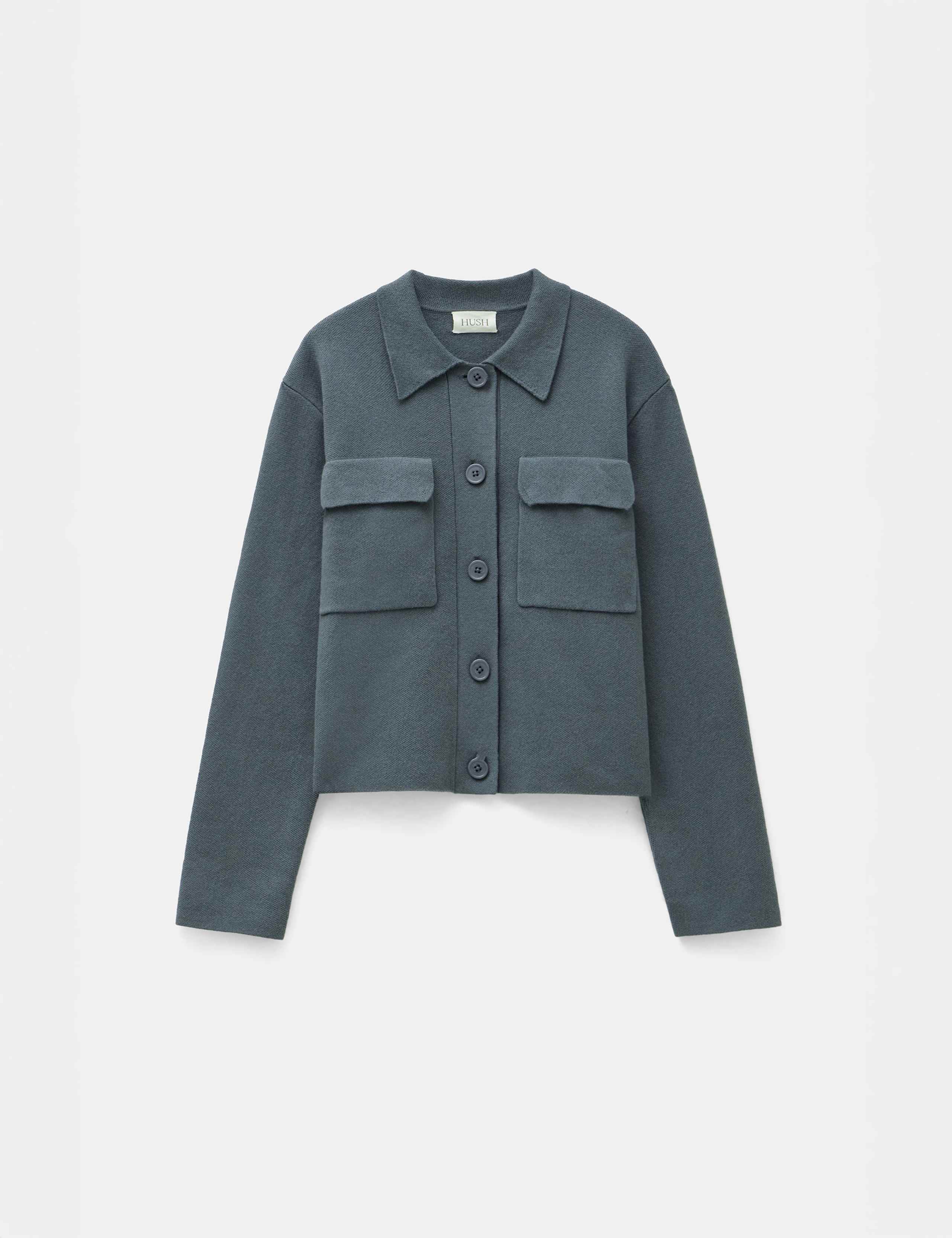 Cotton Rich Textured Knitted Shirt Jacket 2 of 5