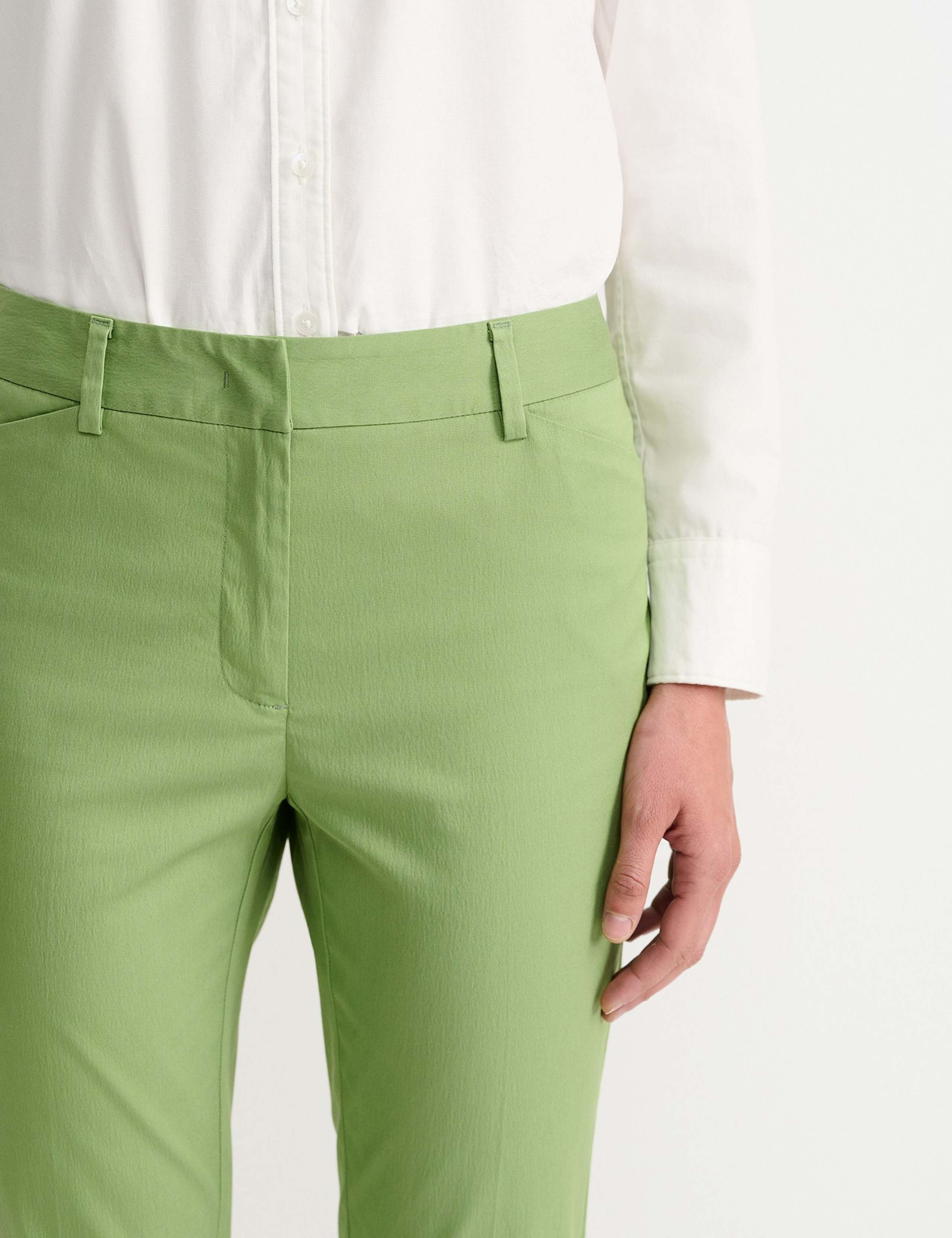 Cotton Rich Slim Fit Ankle Grazer Trousers 4 of 5