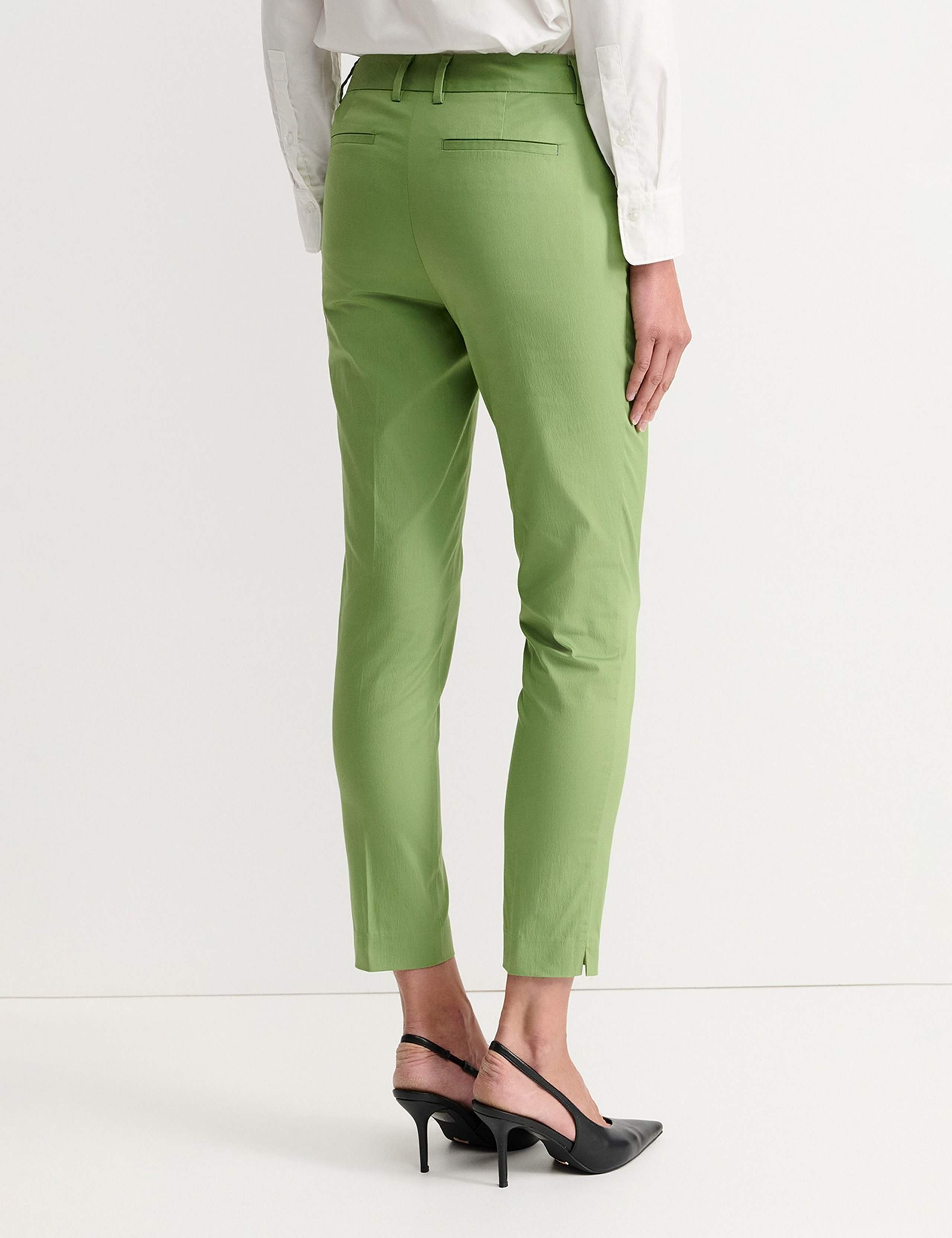 Cotton Rich Slim Fit Ankle Grazer Trousers 5 of 5