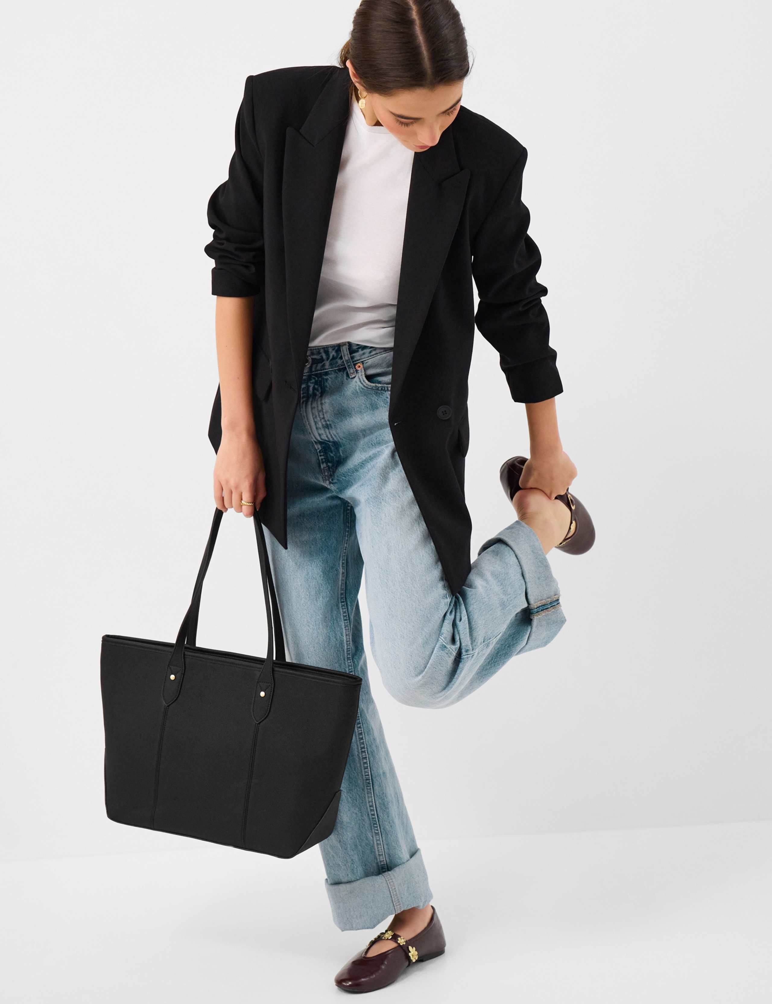 Faux Leather Tote Bag 3 of 5