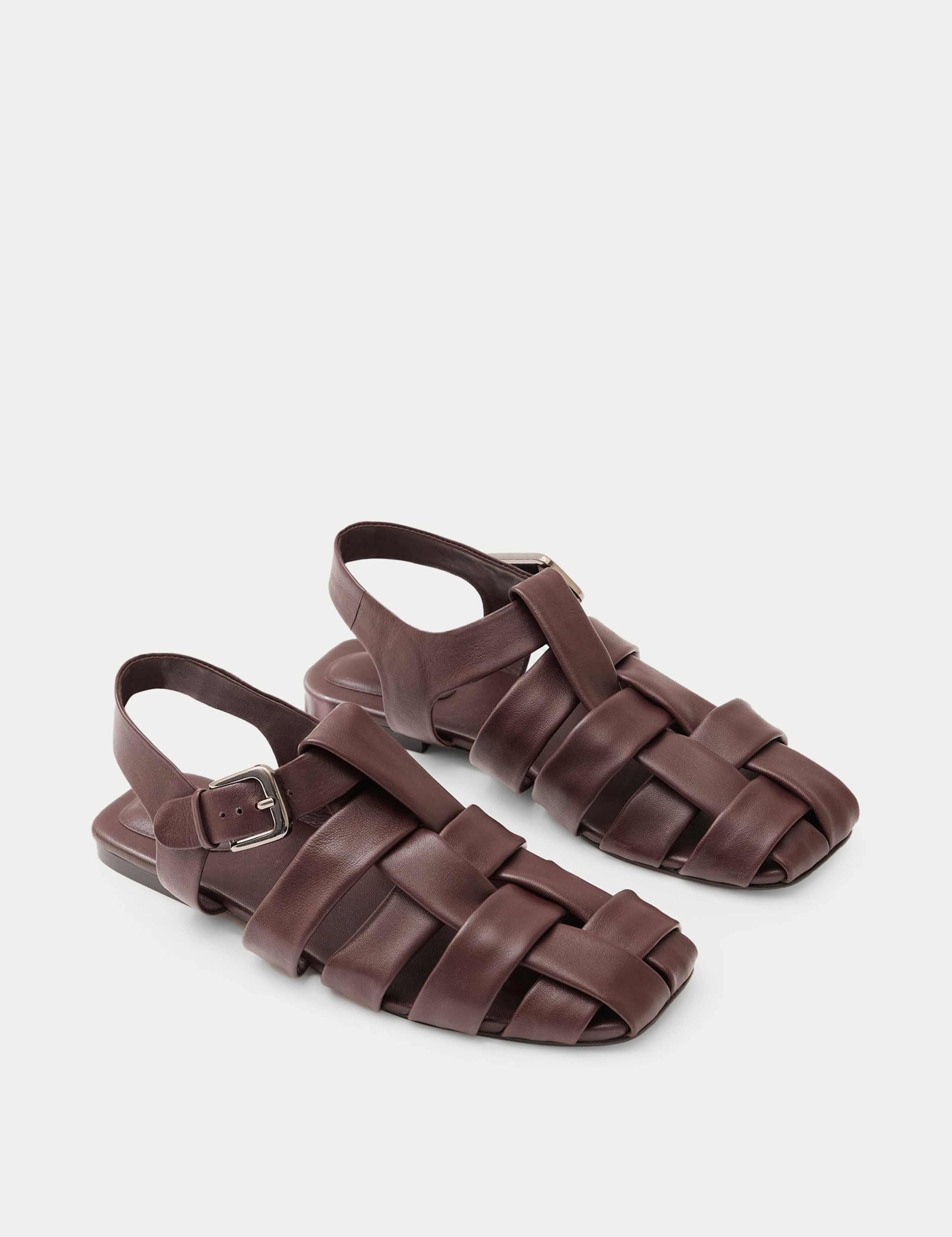 Leather Ankle Strap Fisherman Sandals 3 of 5
