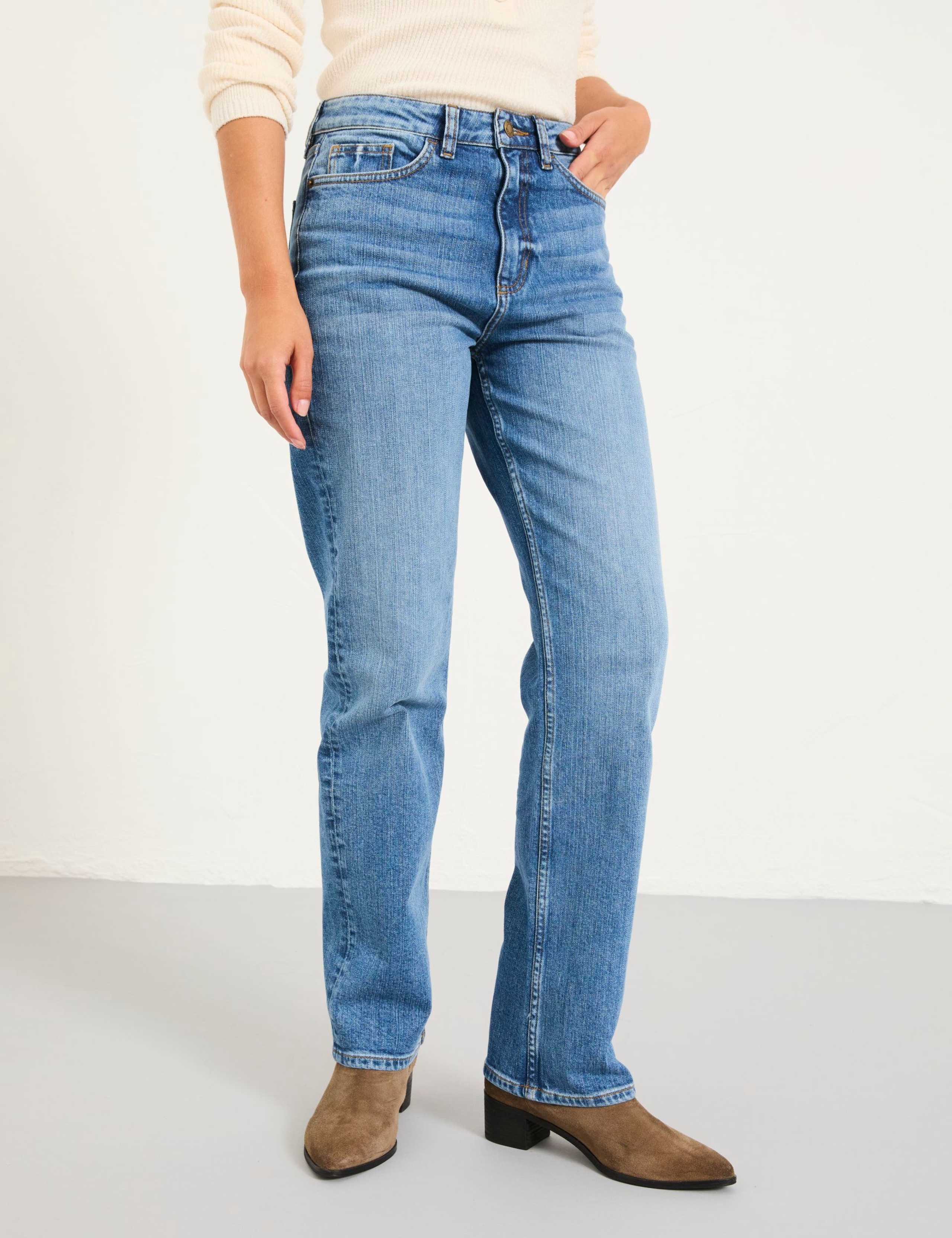 Mid Rise Straight Leg Jeans 3 of 7
