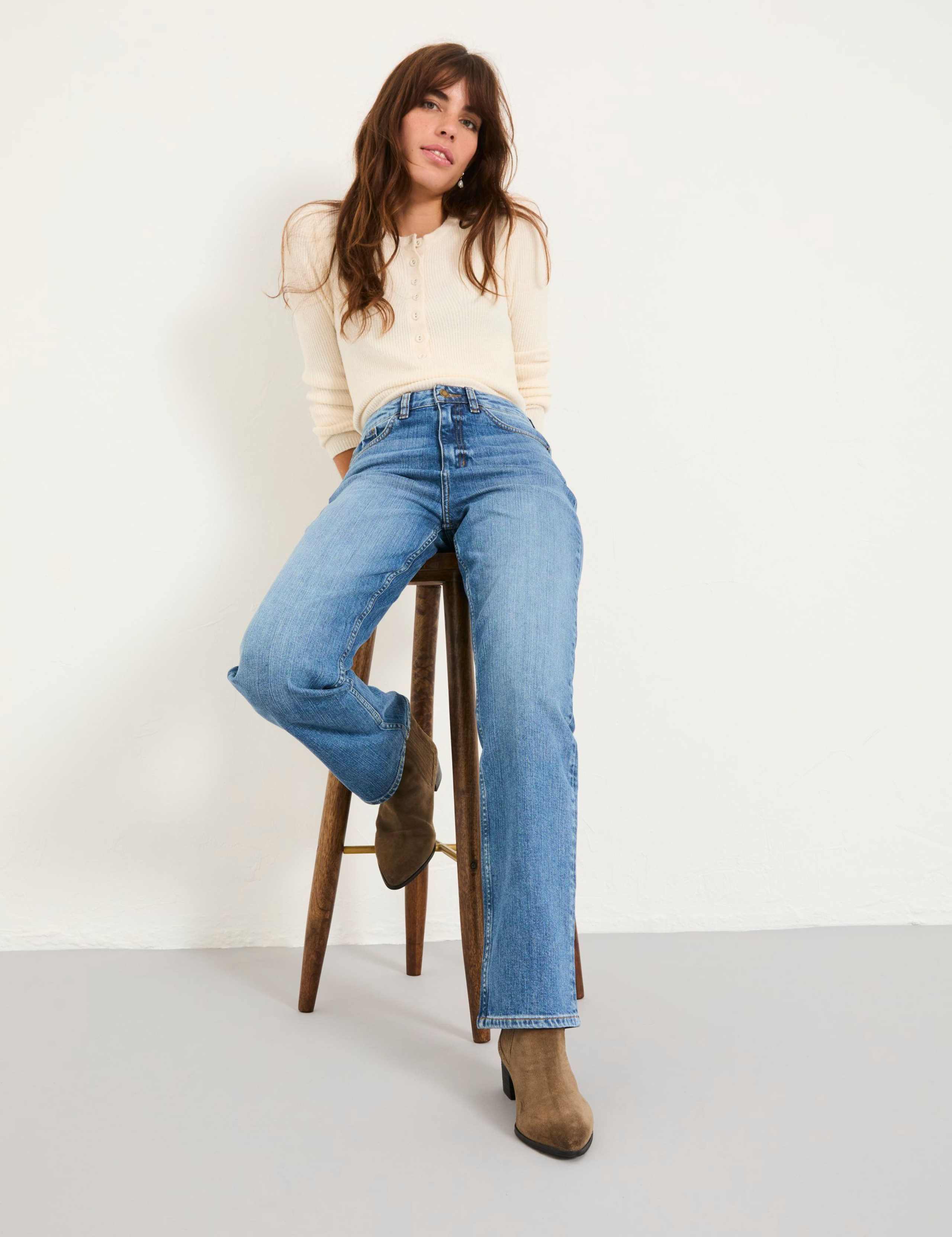 Mid Rise Straight Leg Jeans 7 of 7