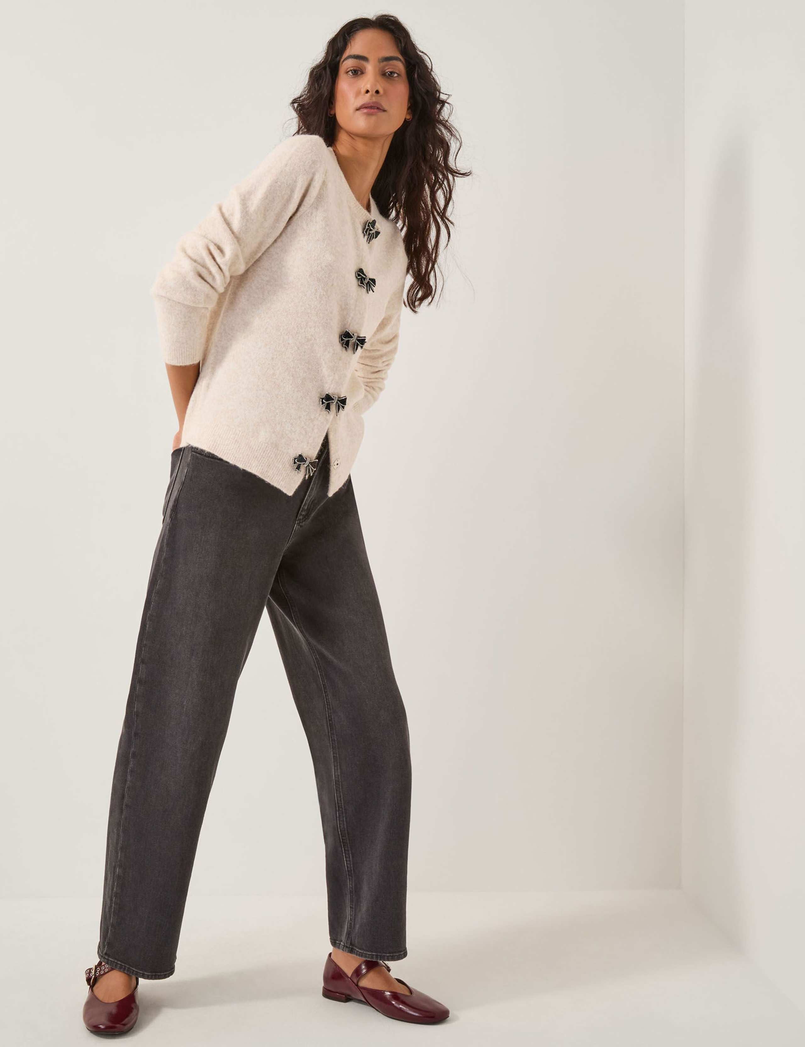 Embellished Bow Crew Neck Cardigan 5 of 5