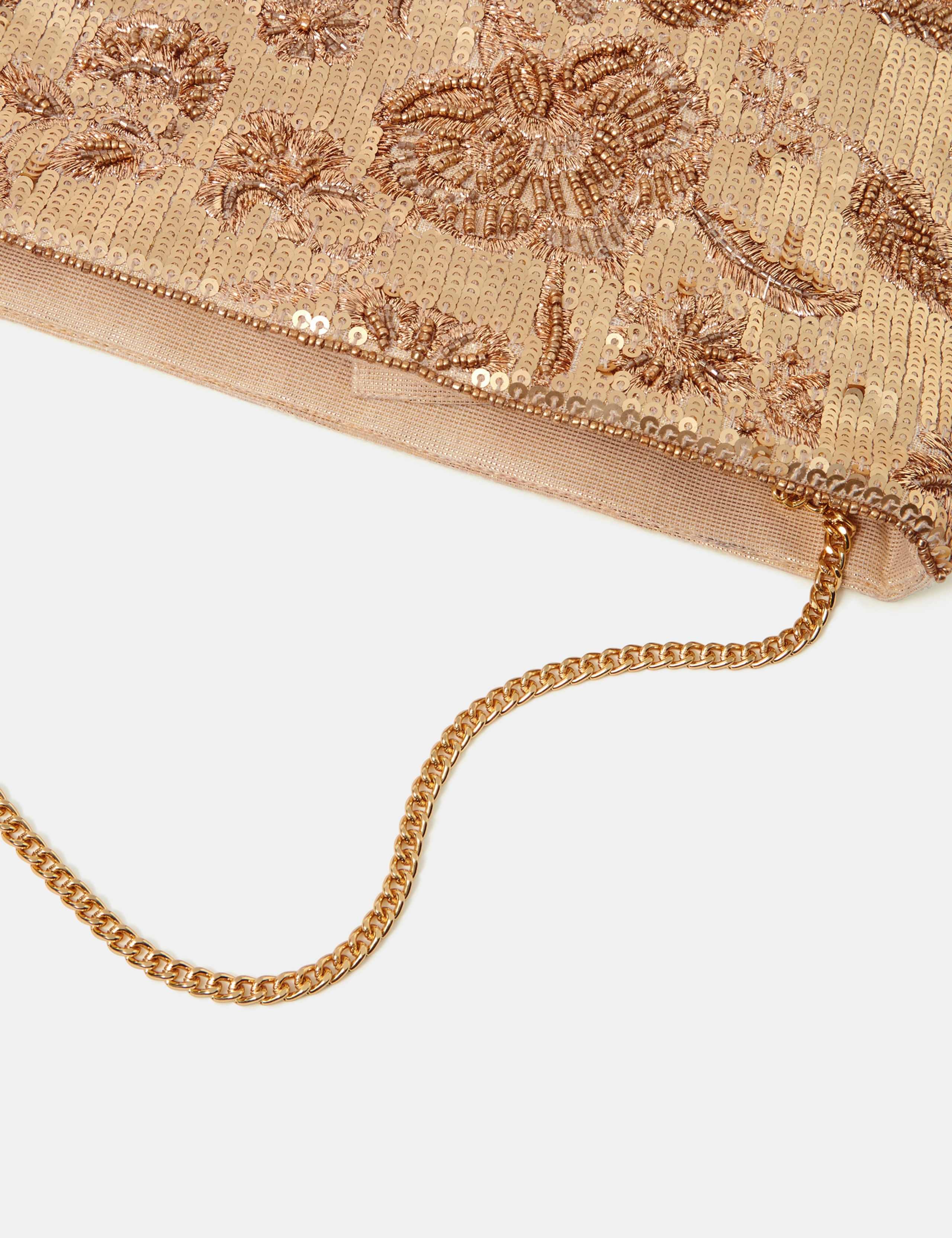 Sequin Chain Strap Clutch Bag 5 of 5