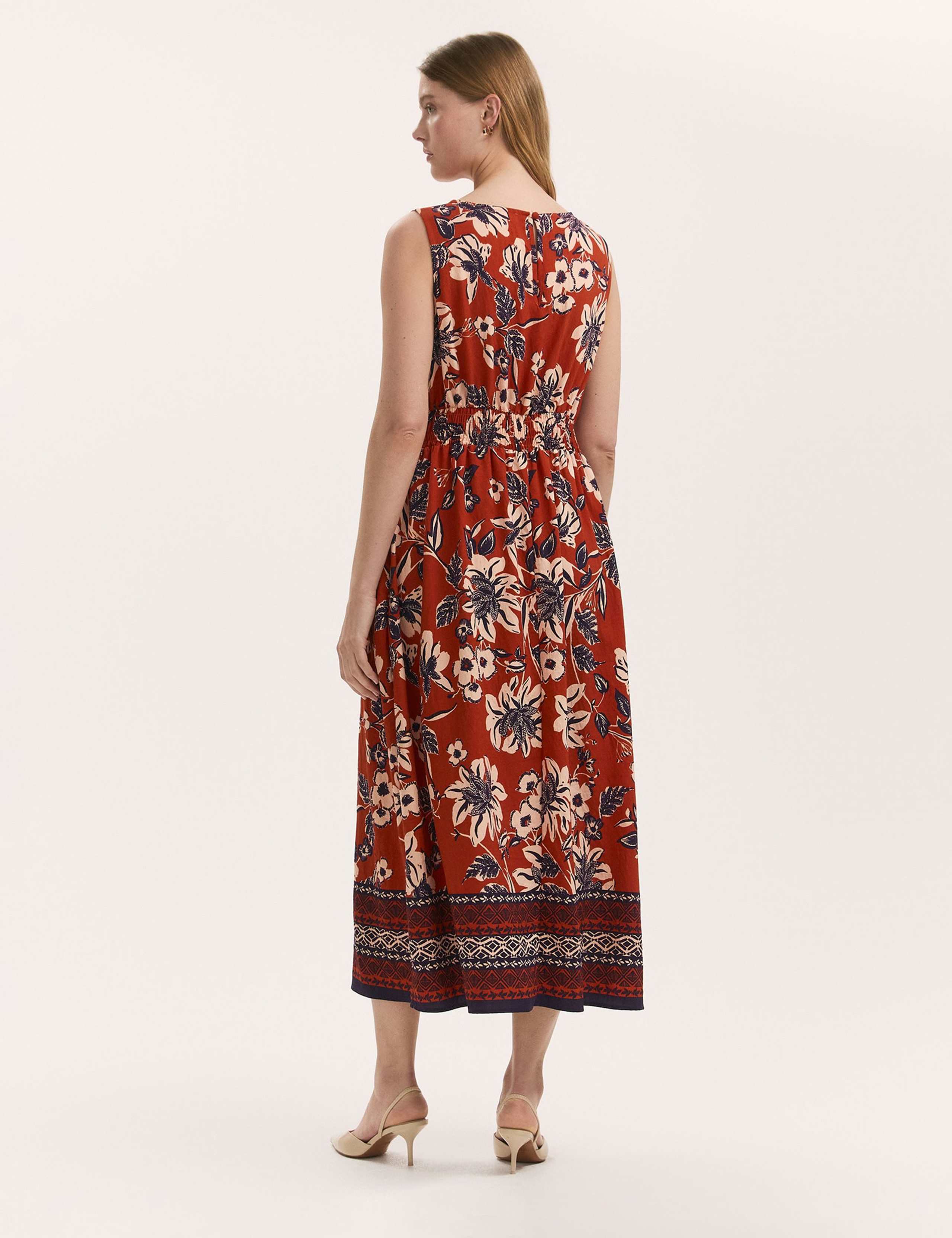 Floral Midaxi Waisted Dress 4 of 4