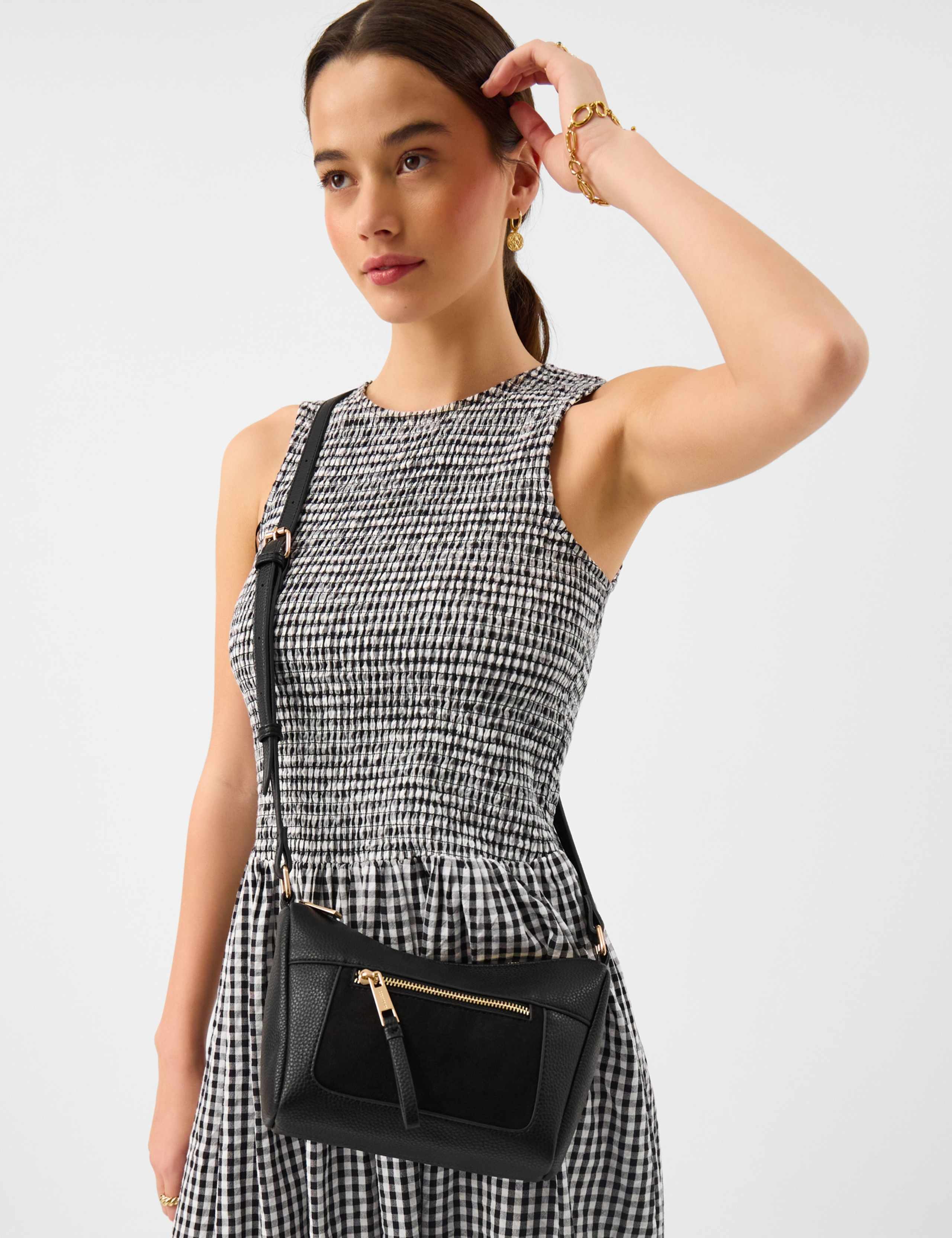 Faux Leather Cross Body Bag 3 of 4