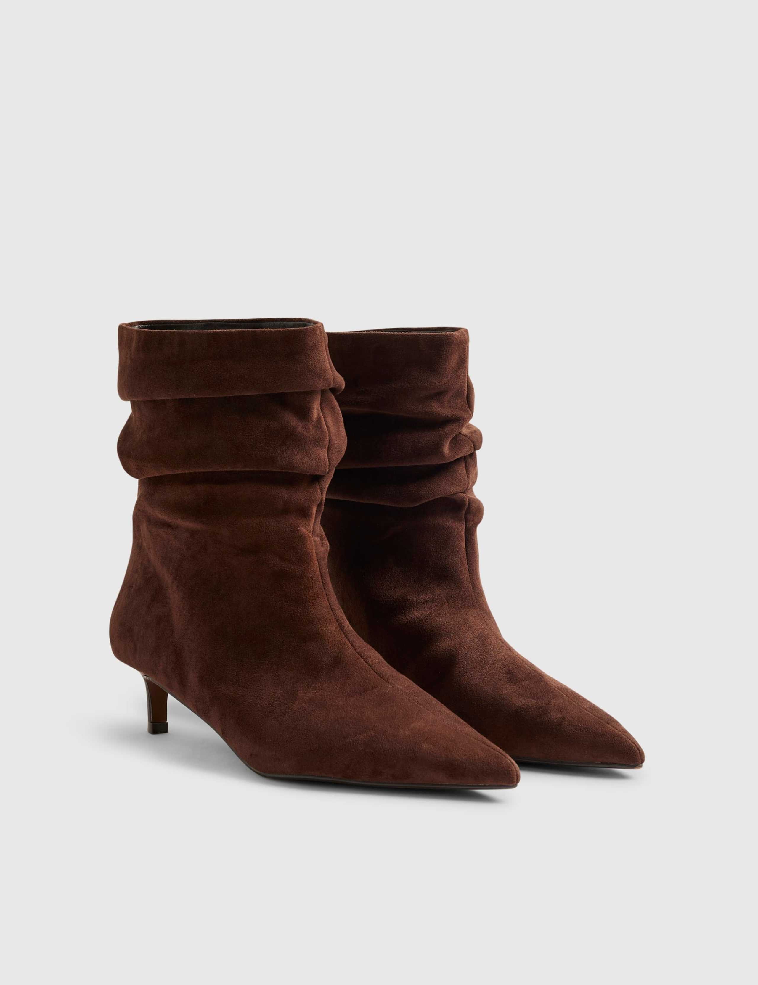 Kitten Heel Pointed Ankle Boots 4 of 5