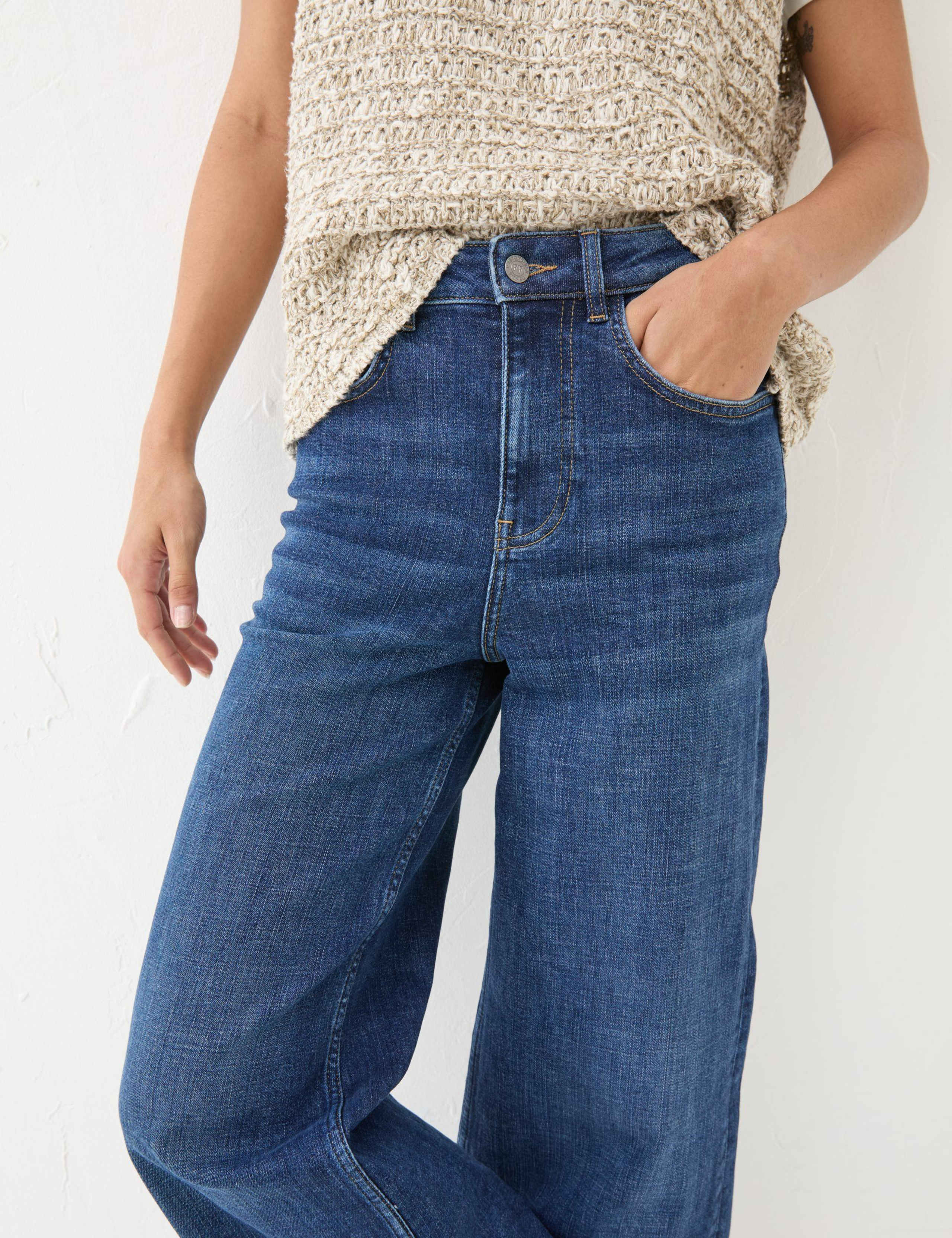Mid Rise Wide Leg Jeans 3 of 5
