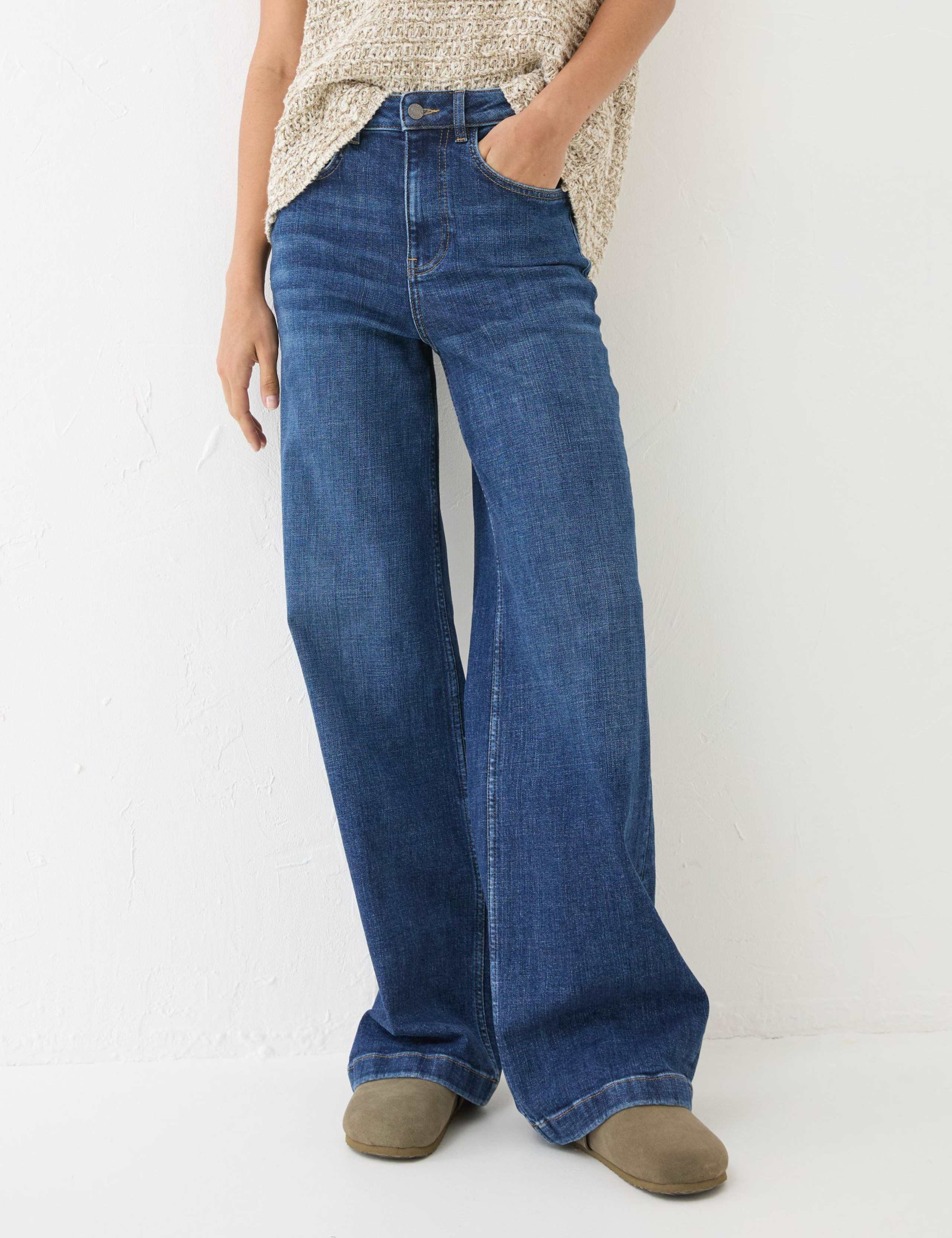Mid Rise Wide Leg Jeans 4 of 5