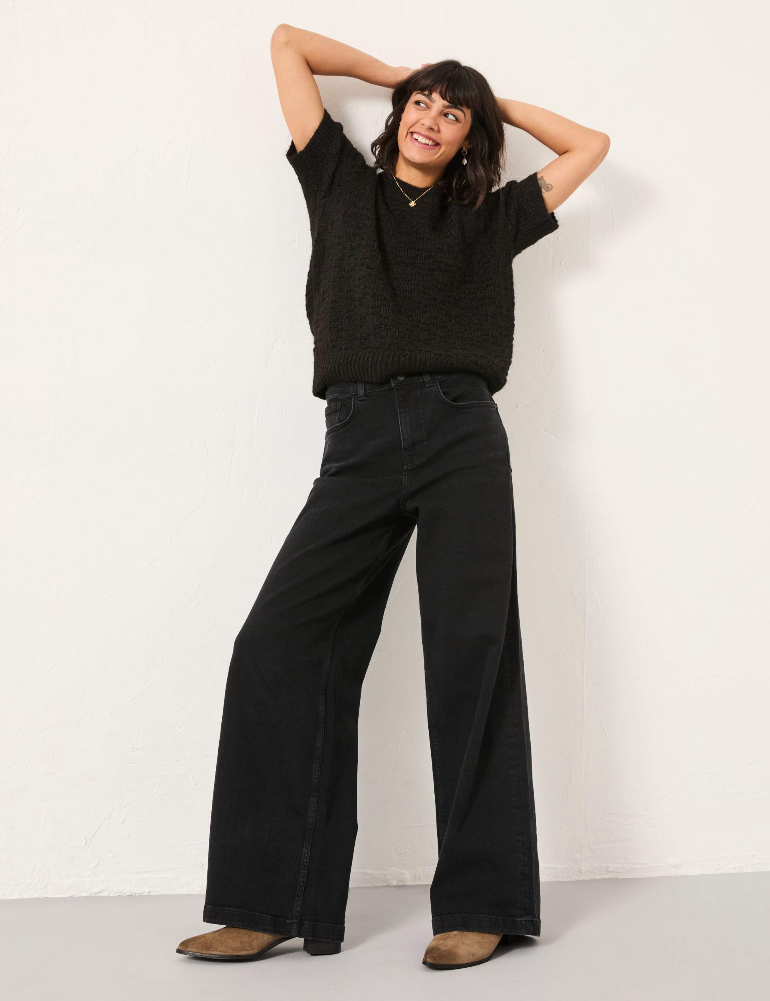 Mid Rise Wide Leg Jeans 1 of 7