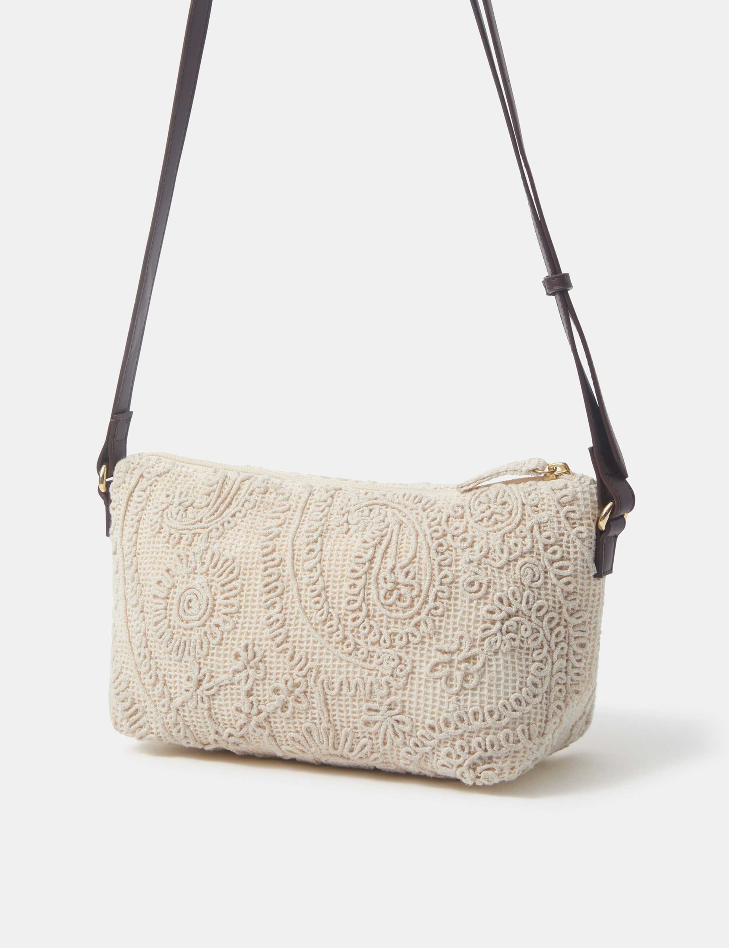 Pure Cotton Crochet Cross Body Bag 2 of 4