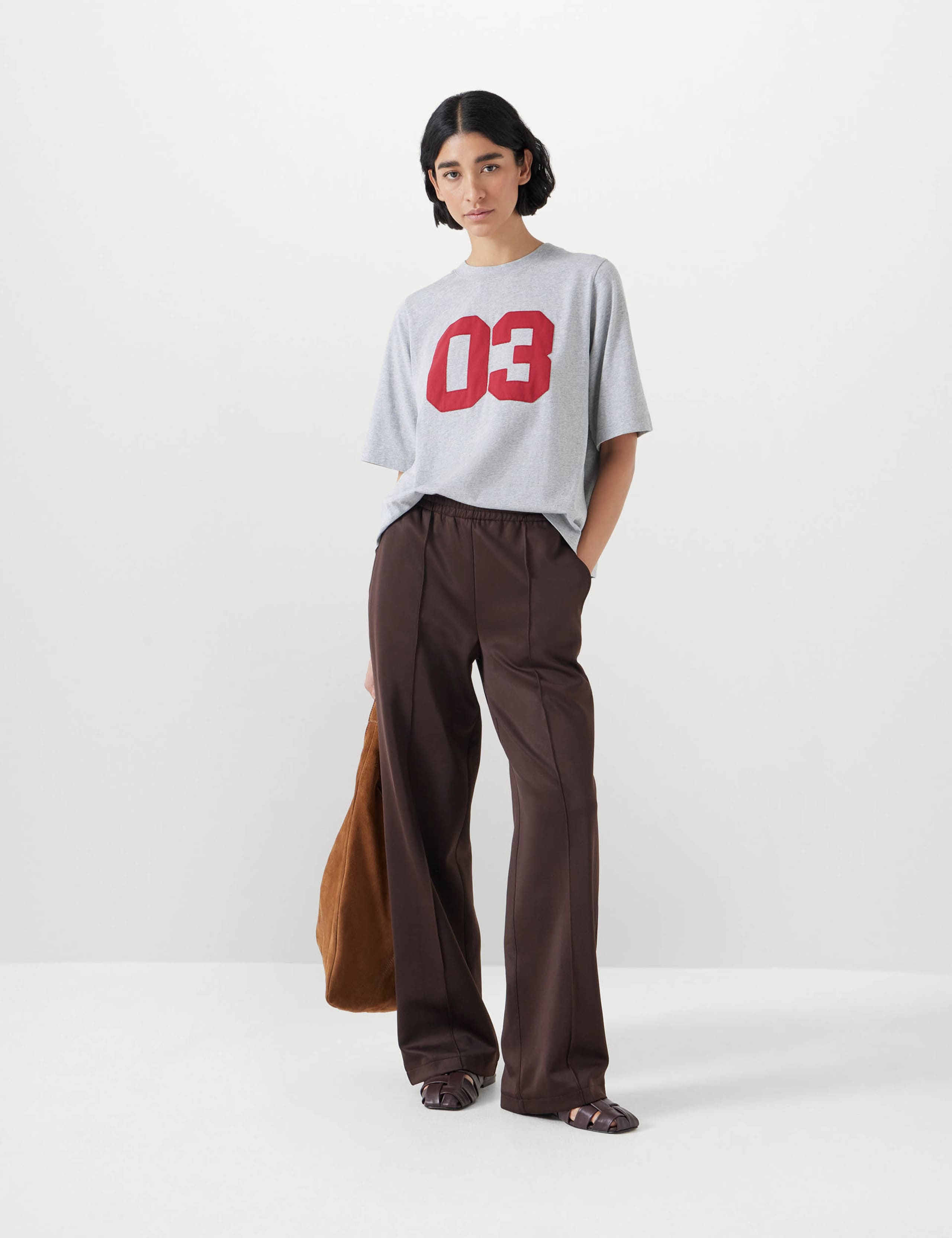 Pure Cotton Applique Slogan T-Shirt 3 of 4