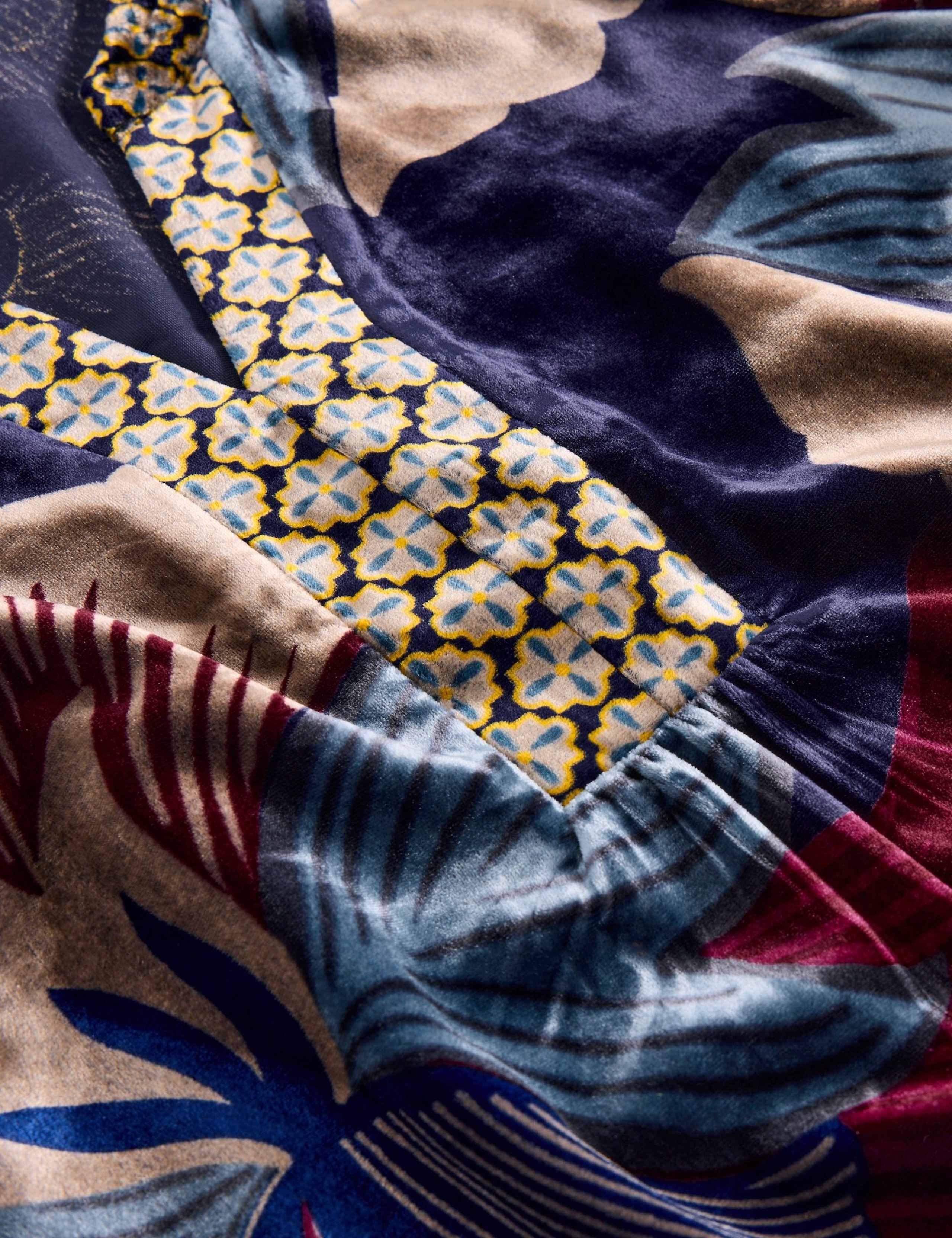 Velvet Printed V-Neck Popover Blouse 6 of 6