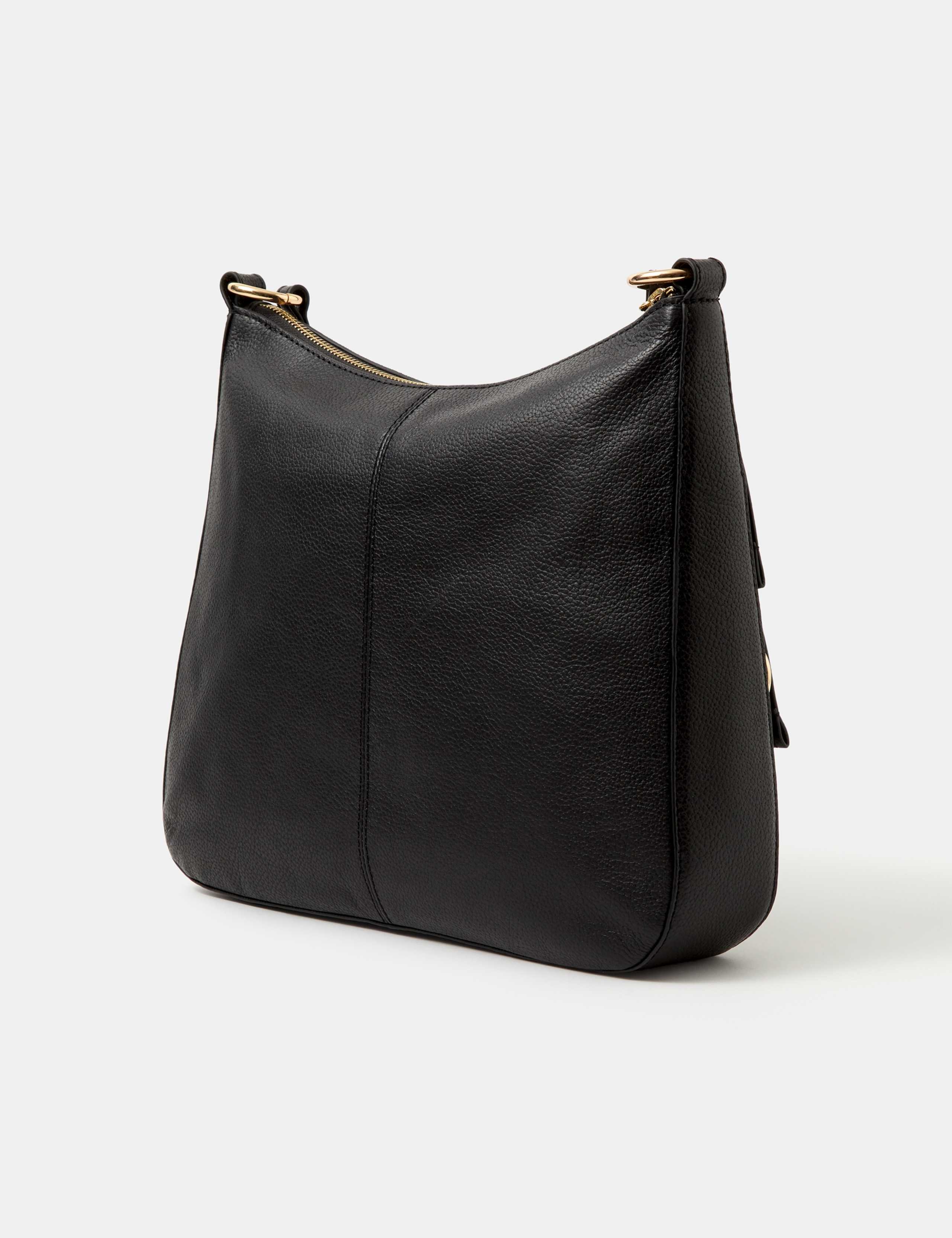 Leather Curved Messenger Bag 2 of 5