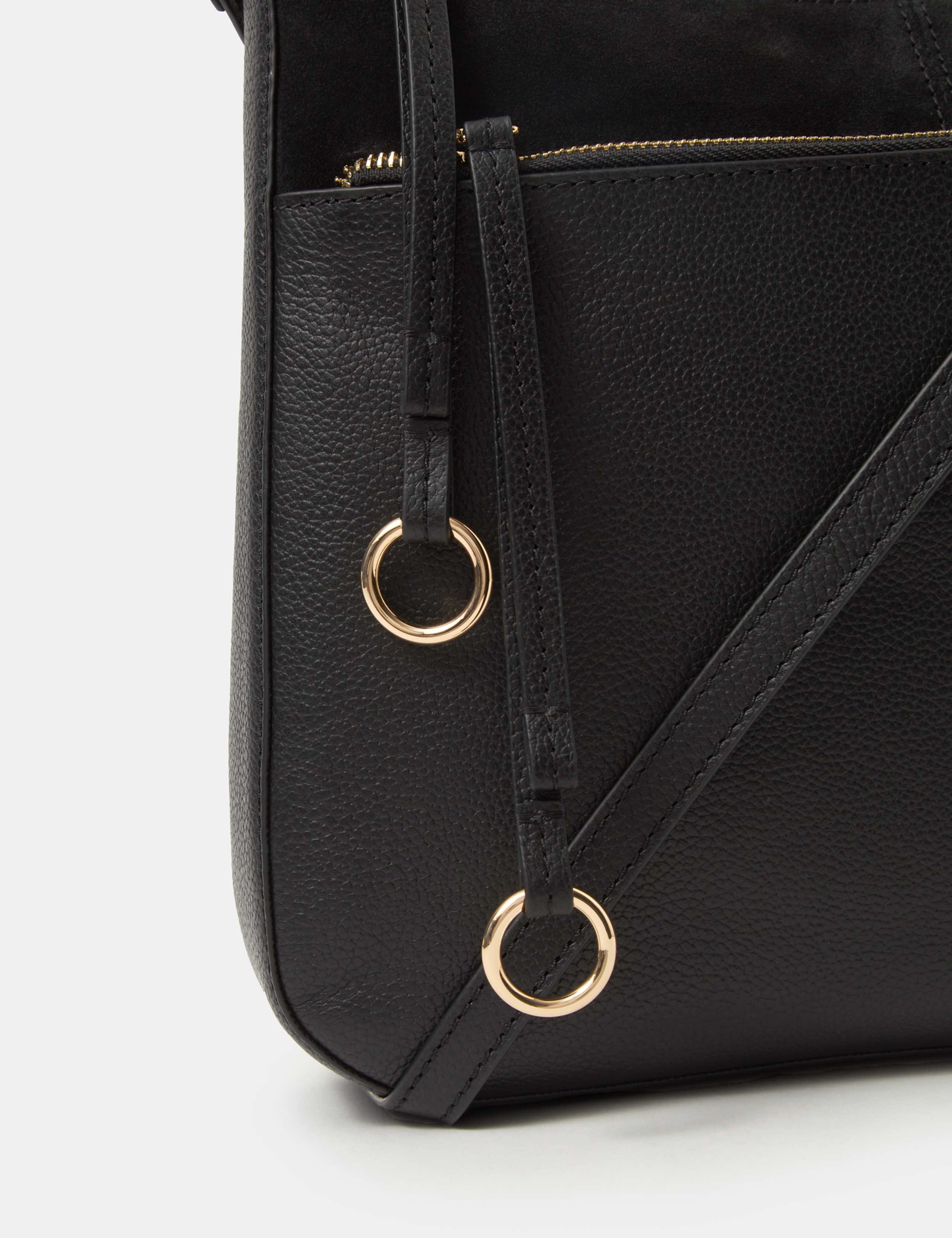 Leather Curved Messenger Bag 4 of 5