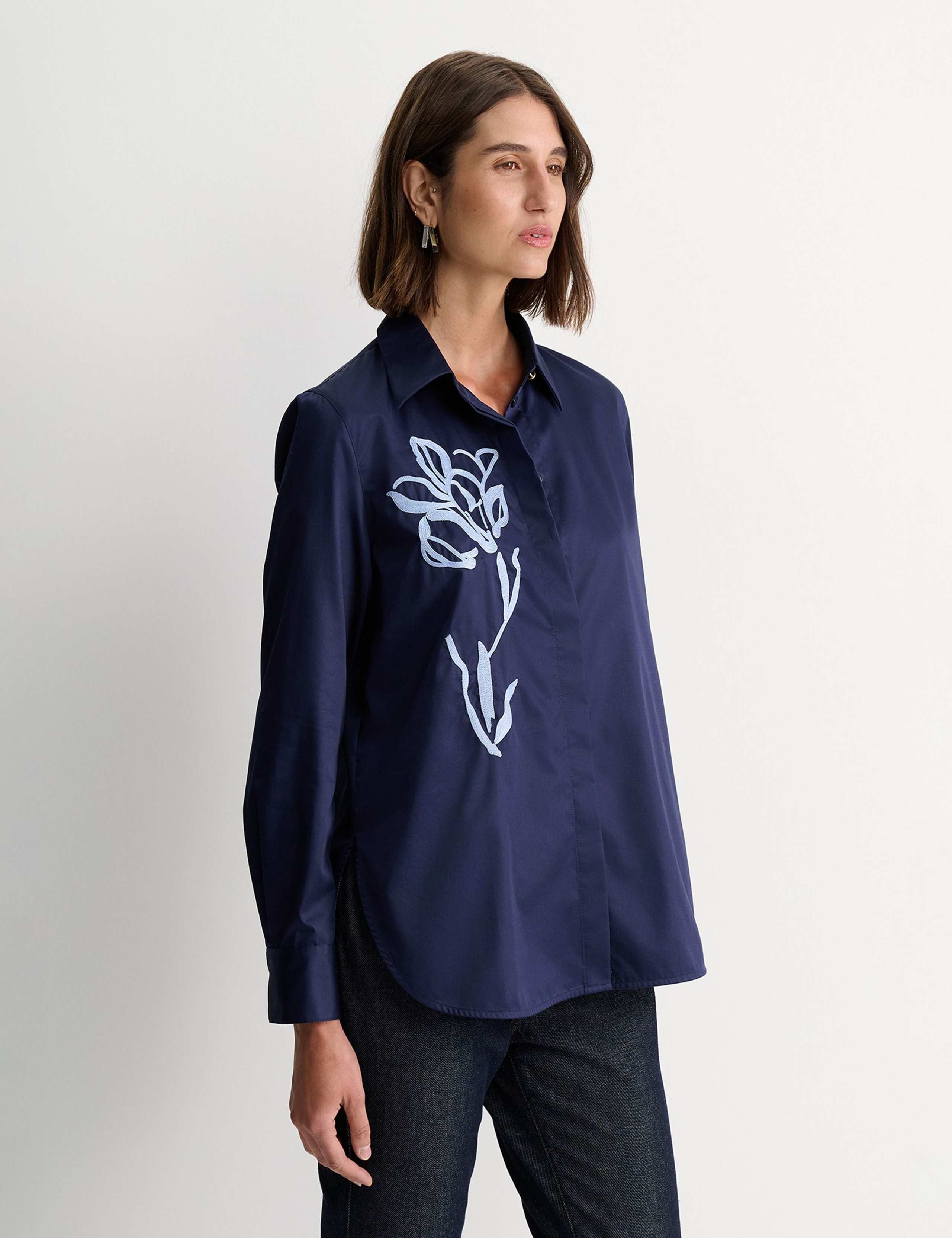 Pure Cotton Embroidered Floral Shirt 3 of 4