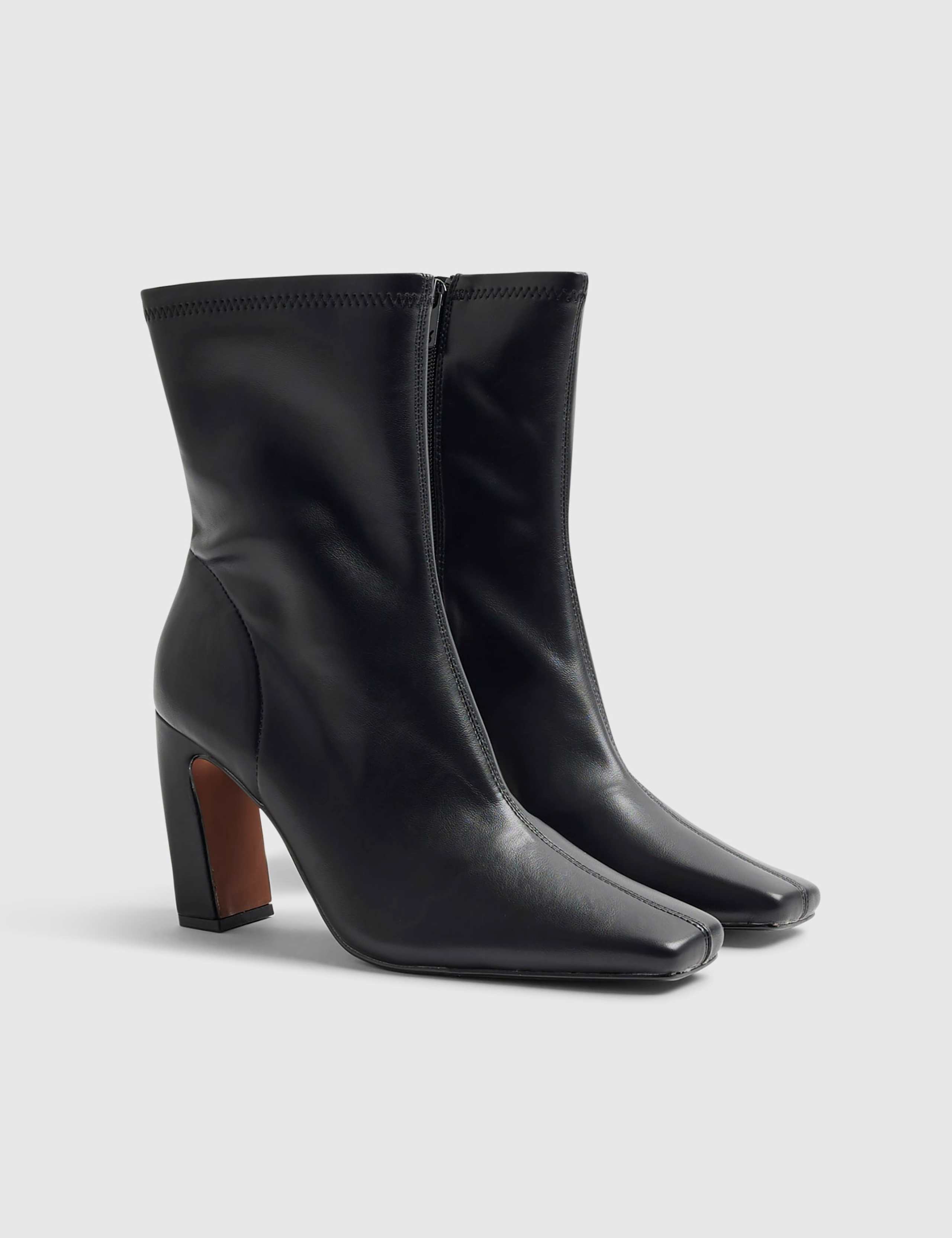 Block Heel Square Toe Ankle Boots 5 of 5