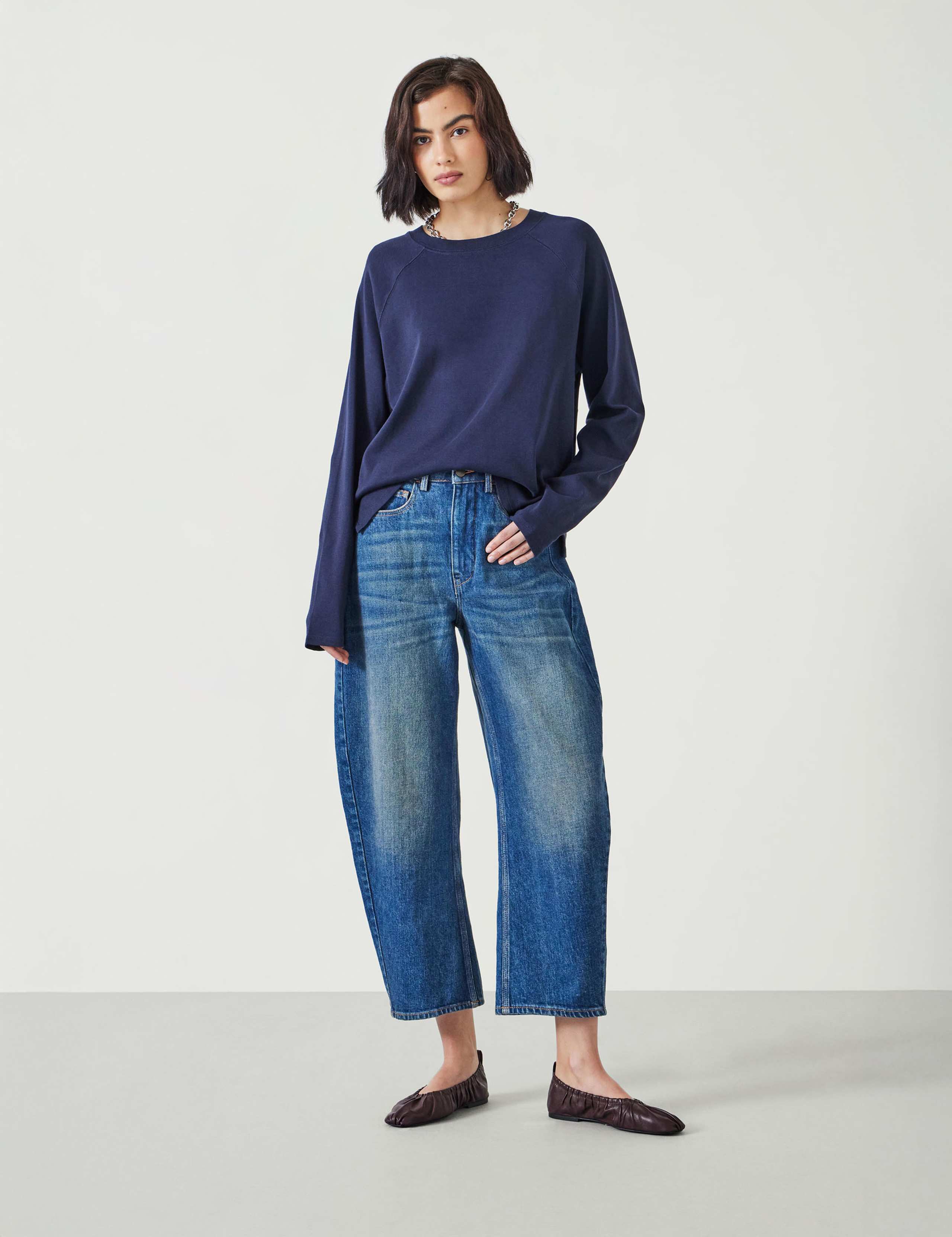 Matilda Pure Cotton Crew Neck Top 4 of 5