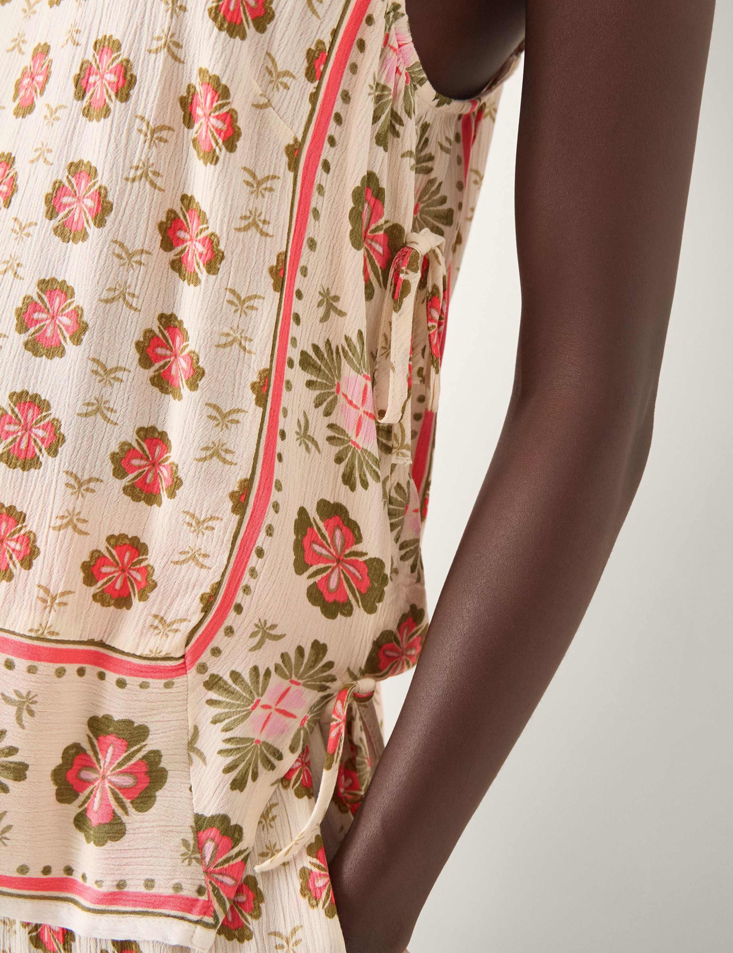 Floral Print Strappy Cami Top 4 of 4