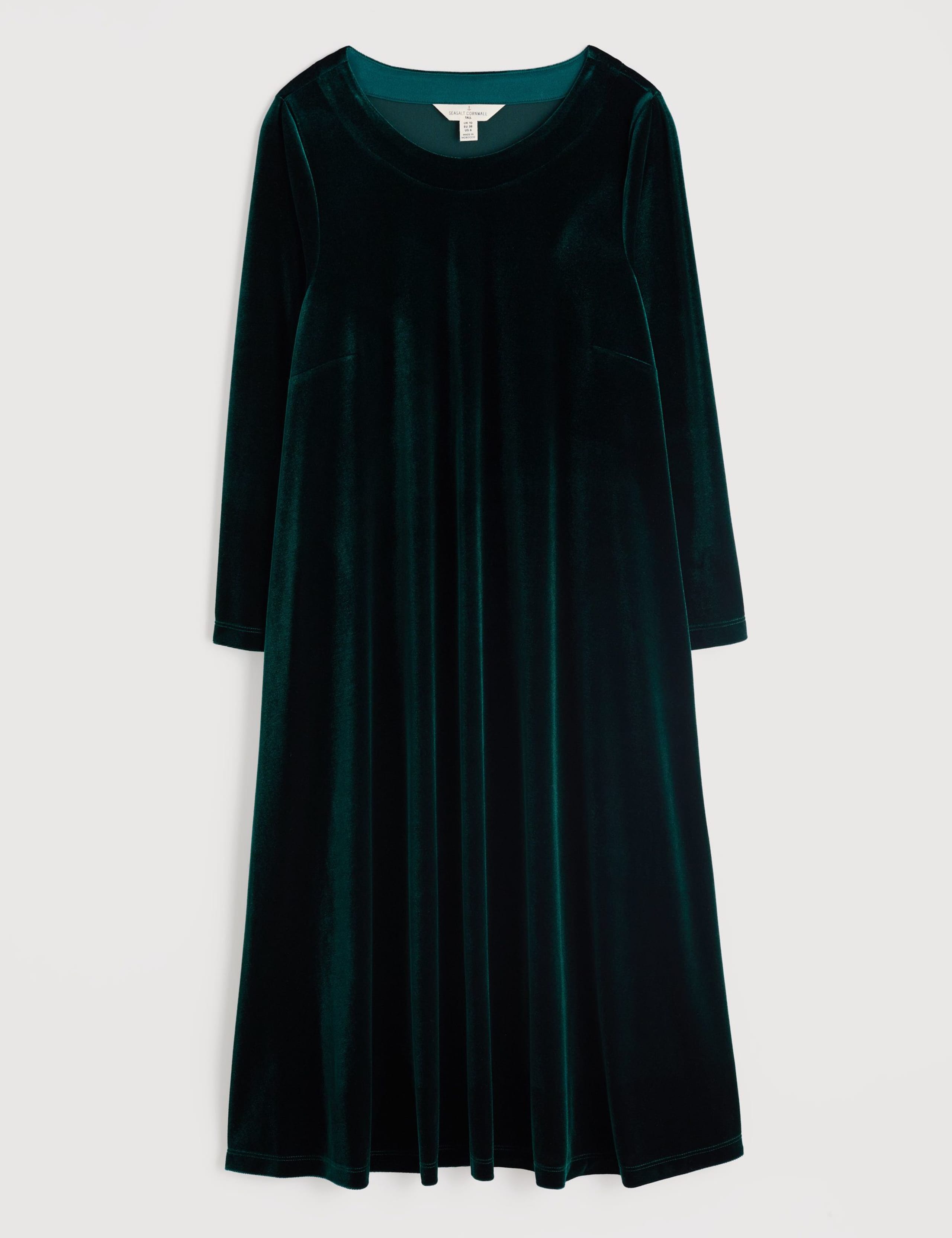 Velvet Knee Length Shift Dress 2 of 5