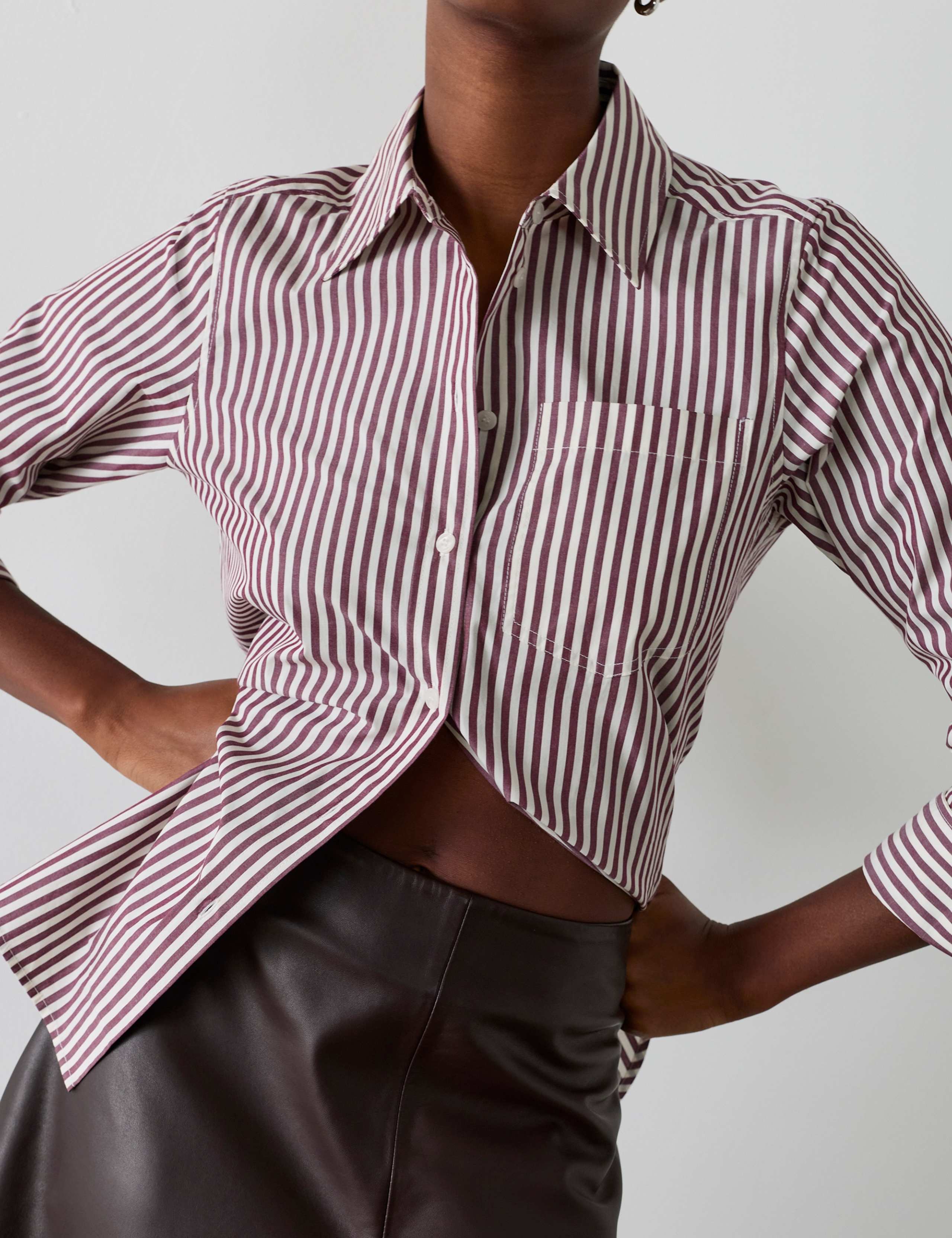 Pure Cotton Striped Collared Relaxed Shirt 4 of 4