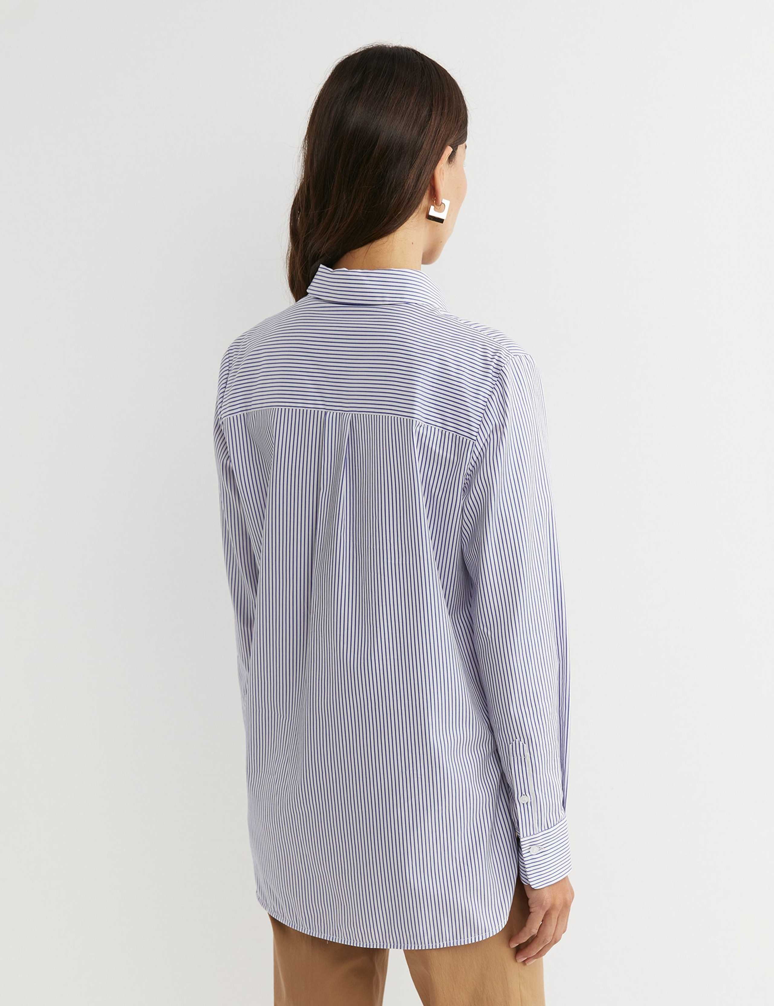 Pure Cotton Striped Collared Shirt 3 of 3
