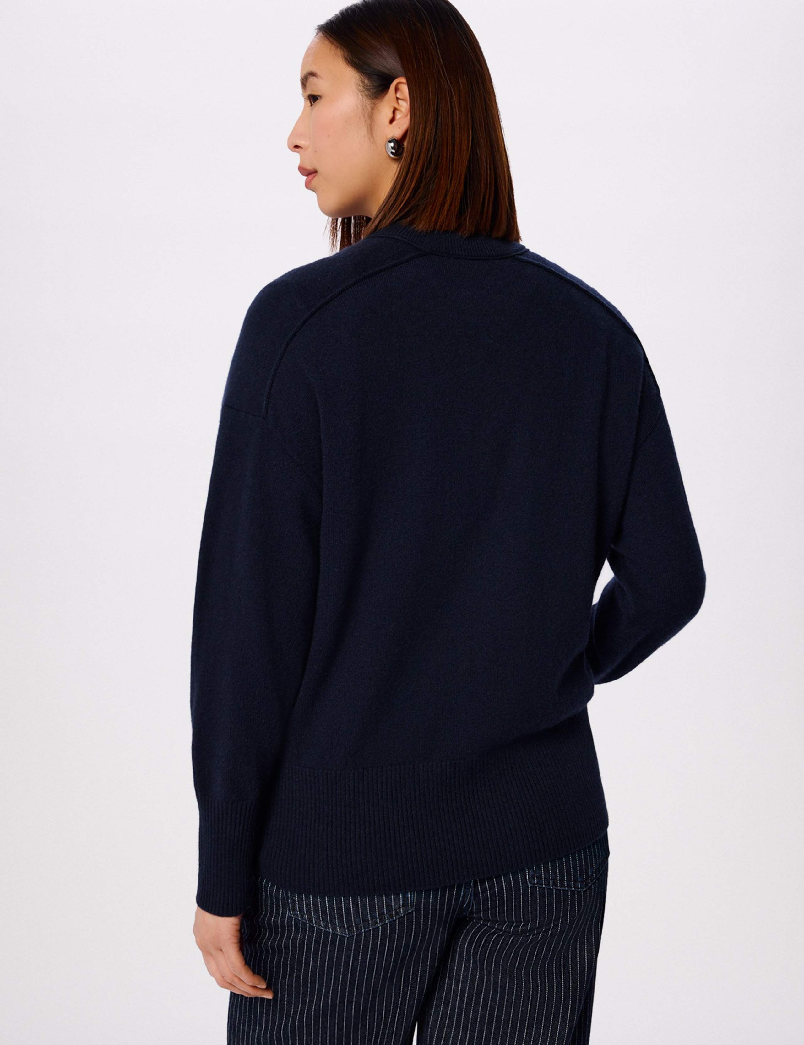 Pure Cashmere Crew Neck Seam Jumper 5 of 6