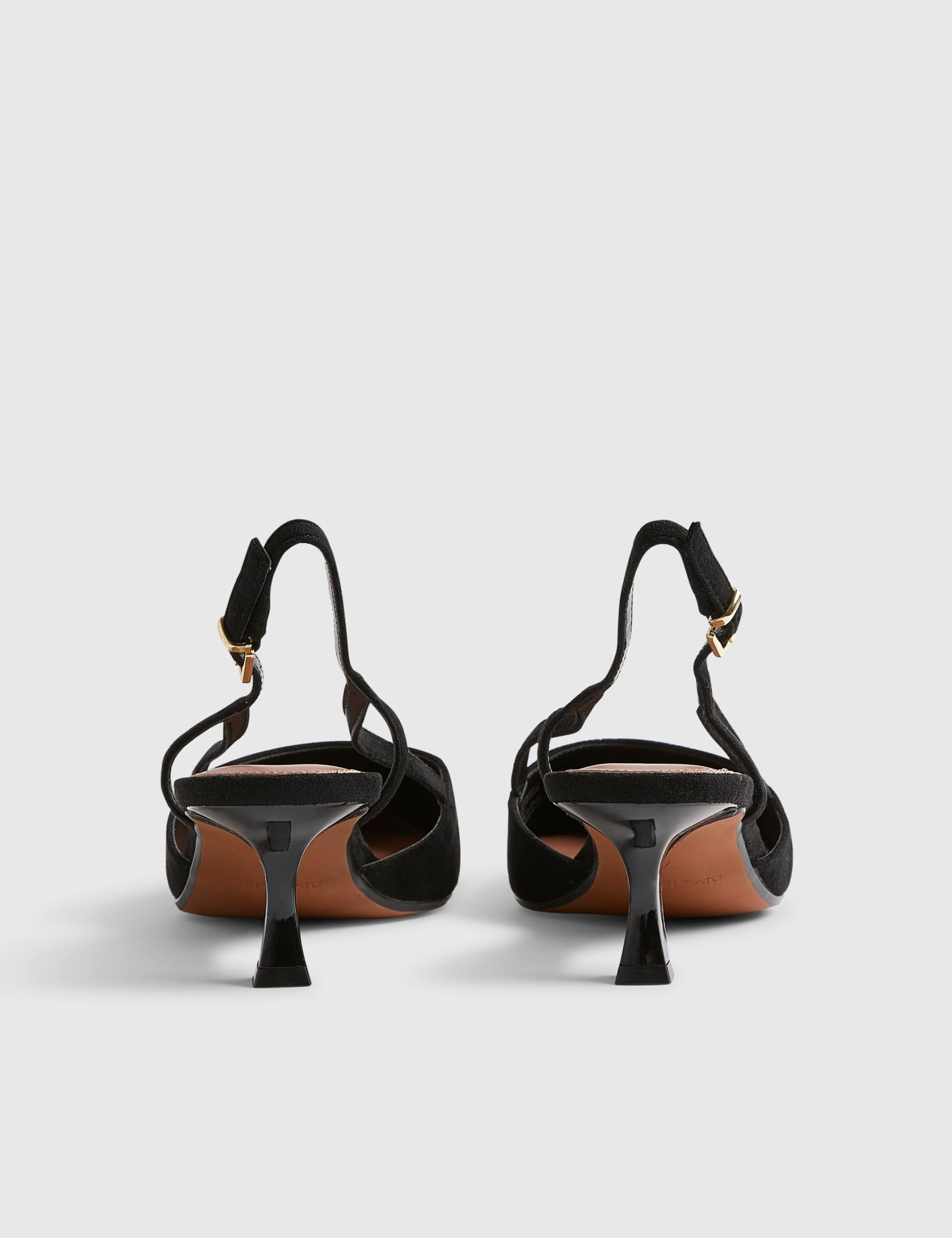 Metallic Stiletto Heel Slingback Shoes 3 of 4