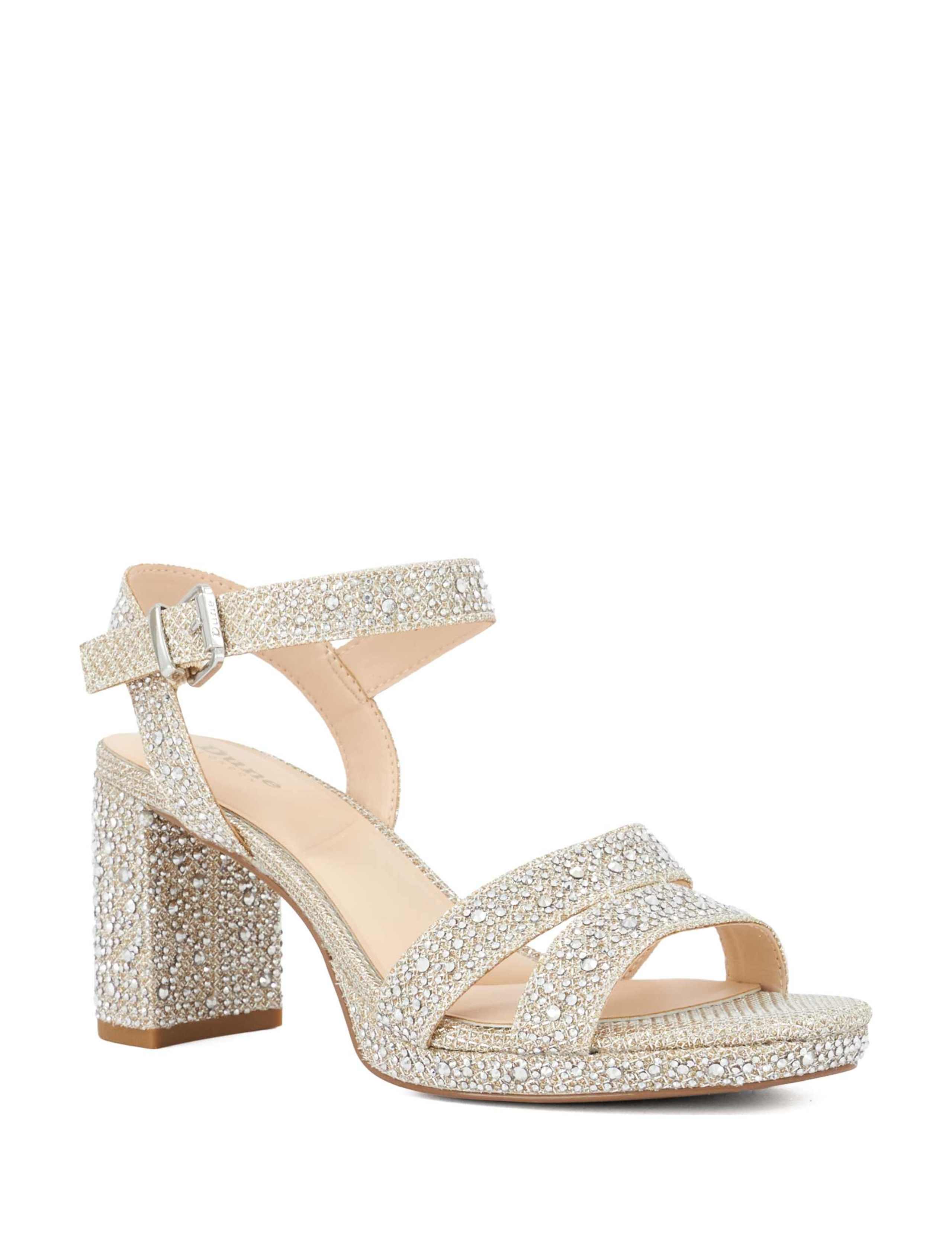 Sparkly Mini Platform Block Heel Sandals 2 of 5