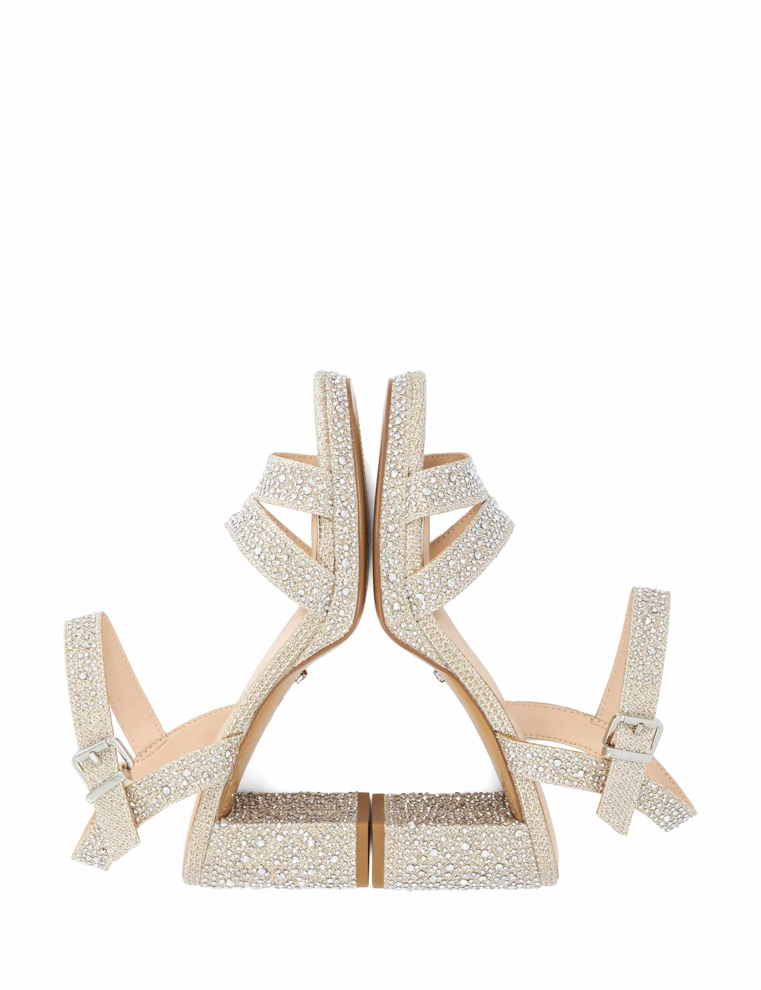 Sparkly Mini Platform Block Heel Sandals 3 of 5
