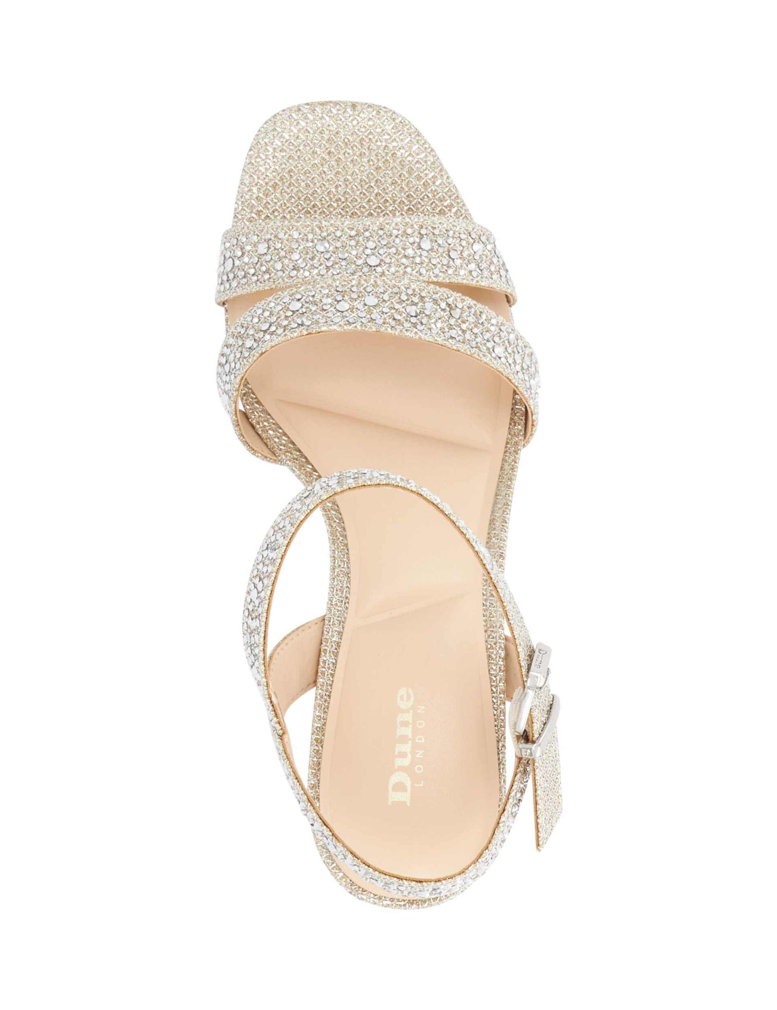Sparkly Mini Platform Block Heel Sandals 4 of 5
