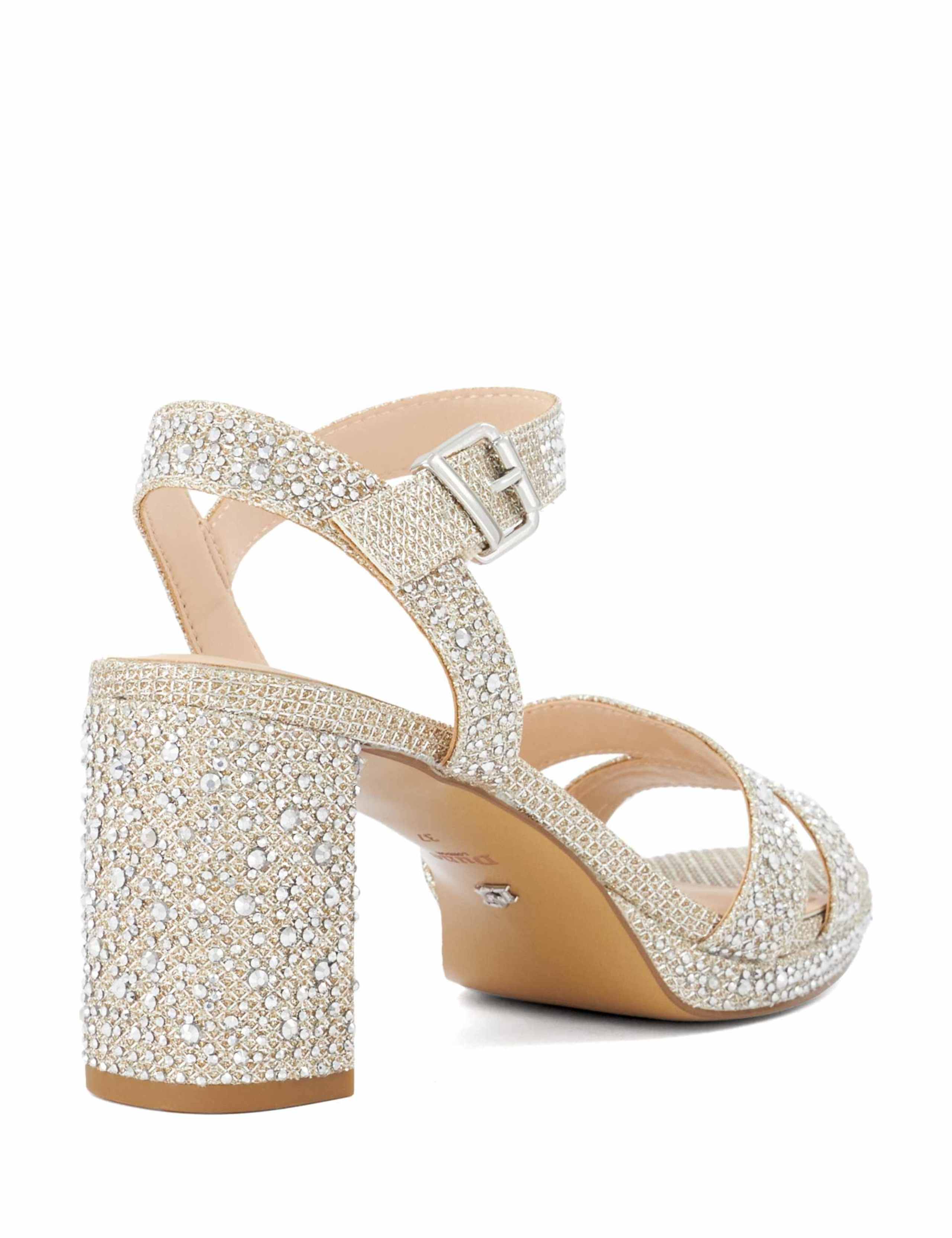 Sparkly Mini Platform Block Heel Sandals 5 of 5