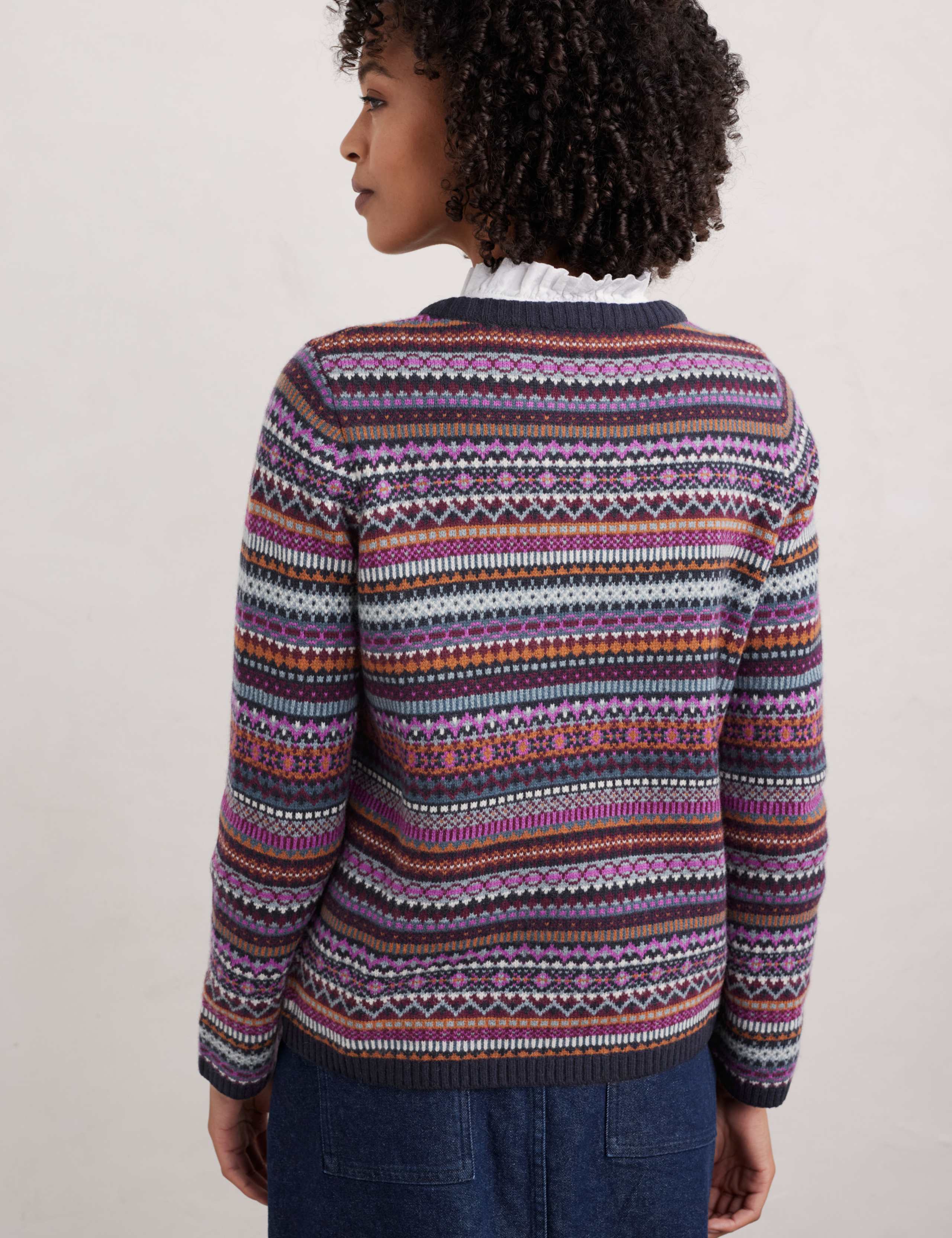 Merino Wool Rich Patterned Jumper 3 of 4