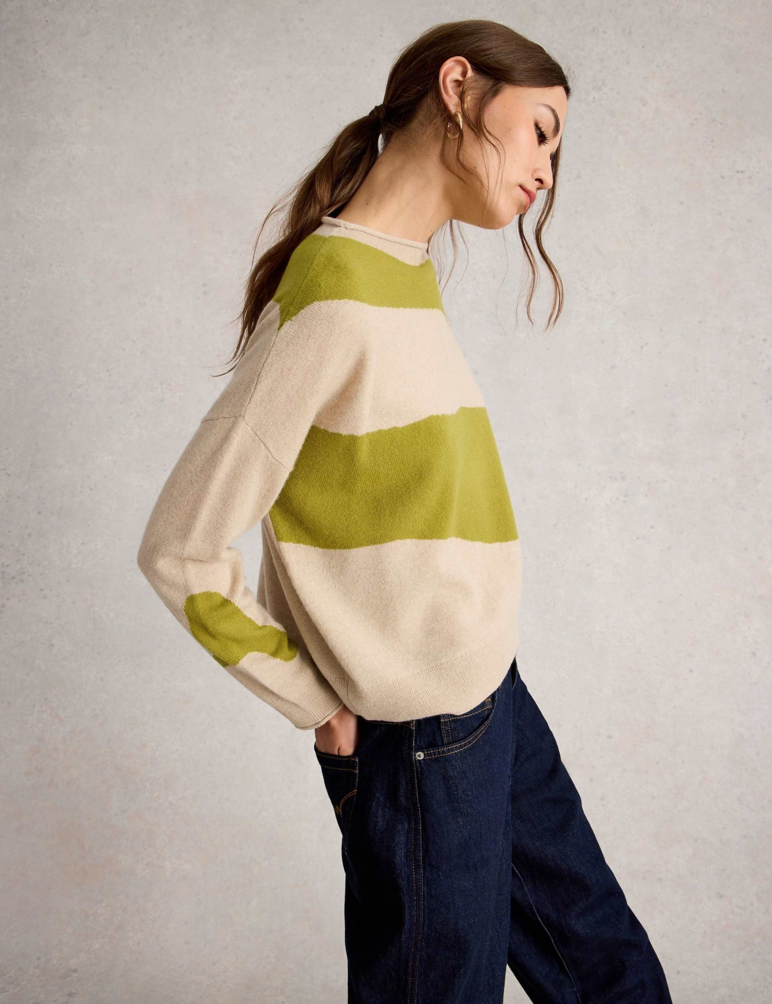 Pure Cashmere Jacquard Crew Neck Jumper 3 of 6