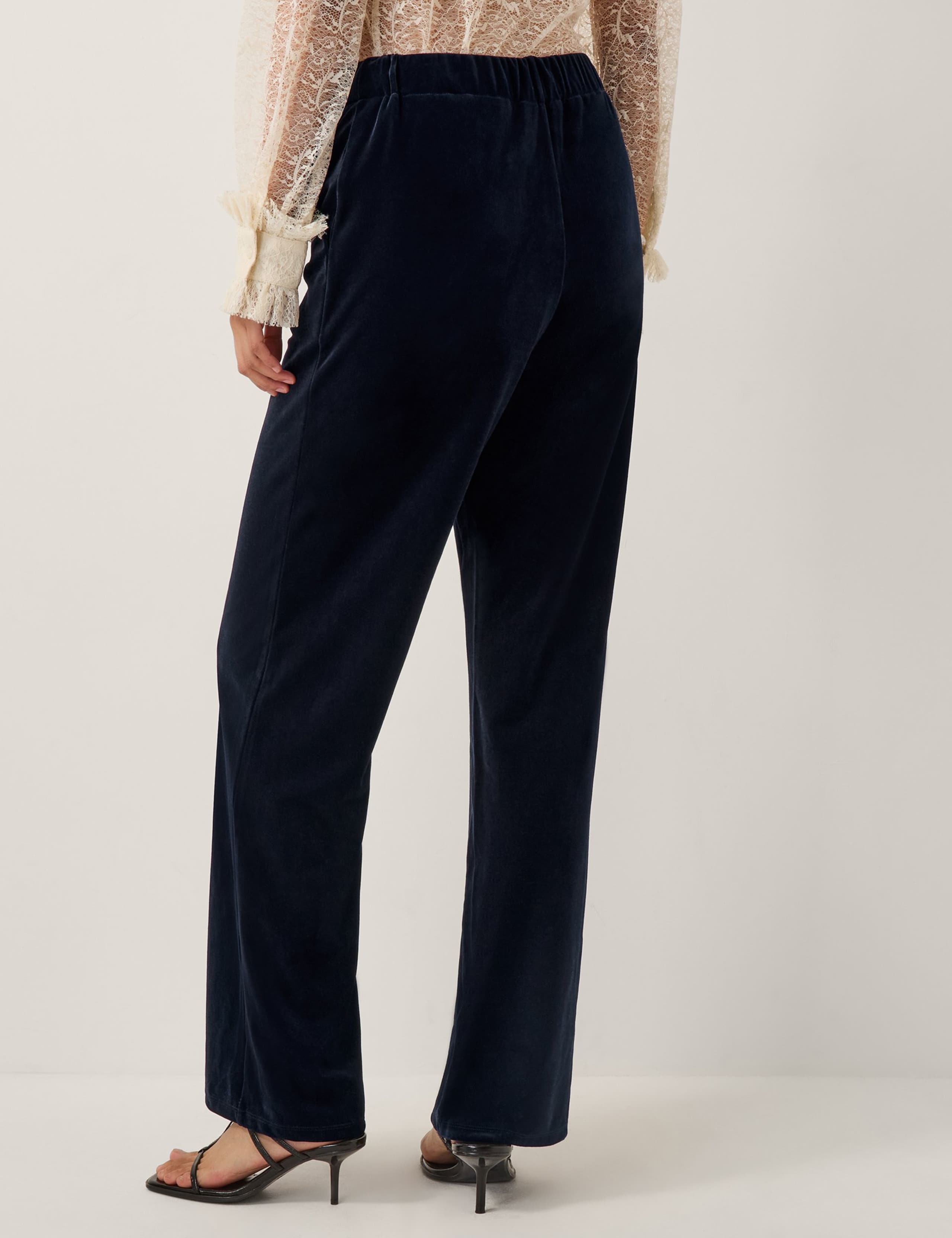 Velvet Straight Leg Trousers 3 of 4