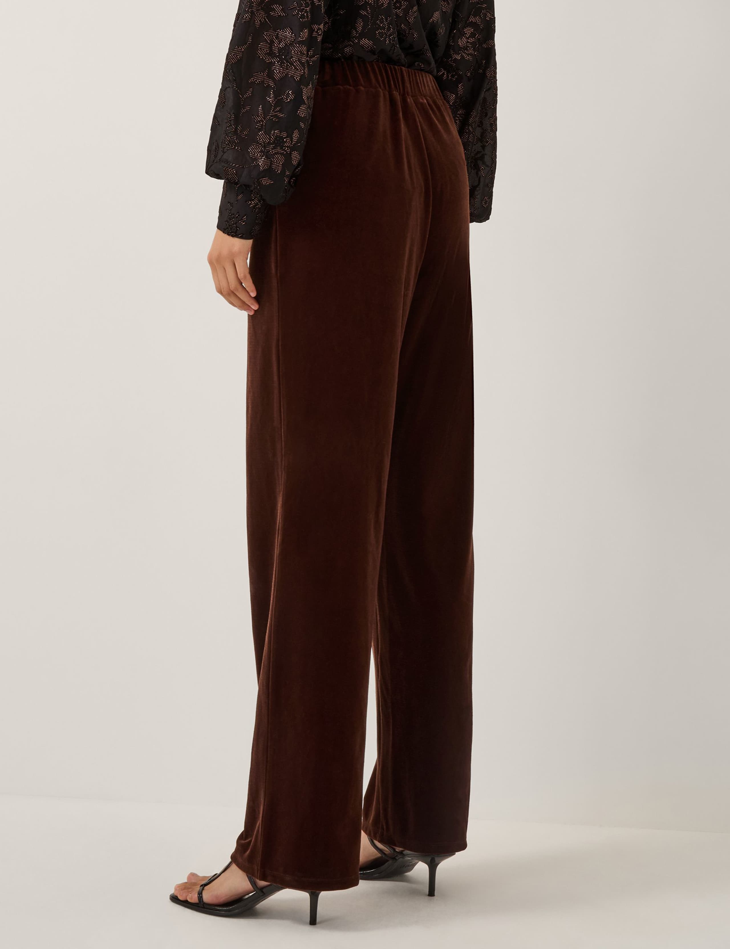 Velvet Straight Leg Trousers 2 of 4