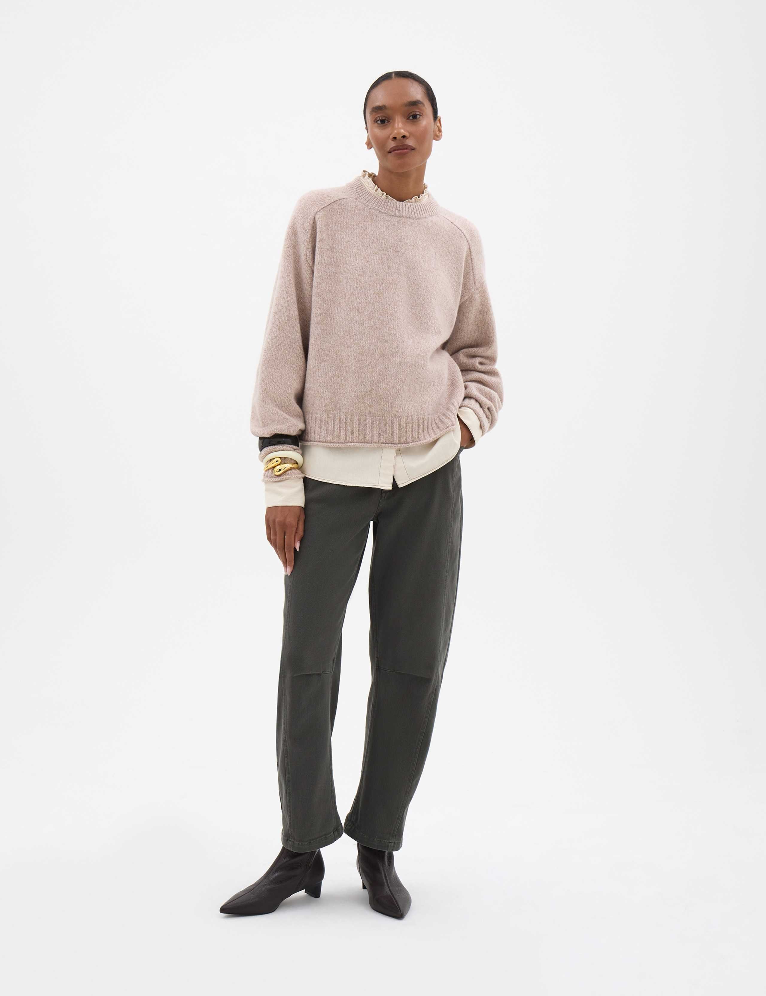 Relaxed Crew Neck Jumper with Merino Wool 3 of 5