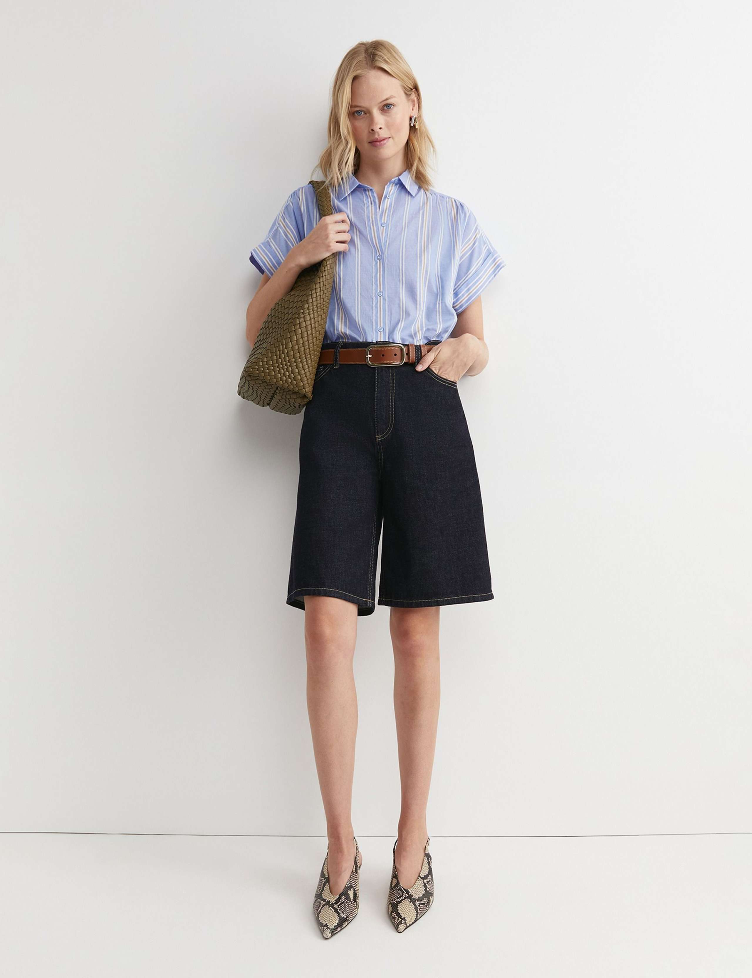 Pure Cotton Striped Relaxed Shirt 2 of 5