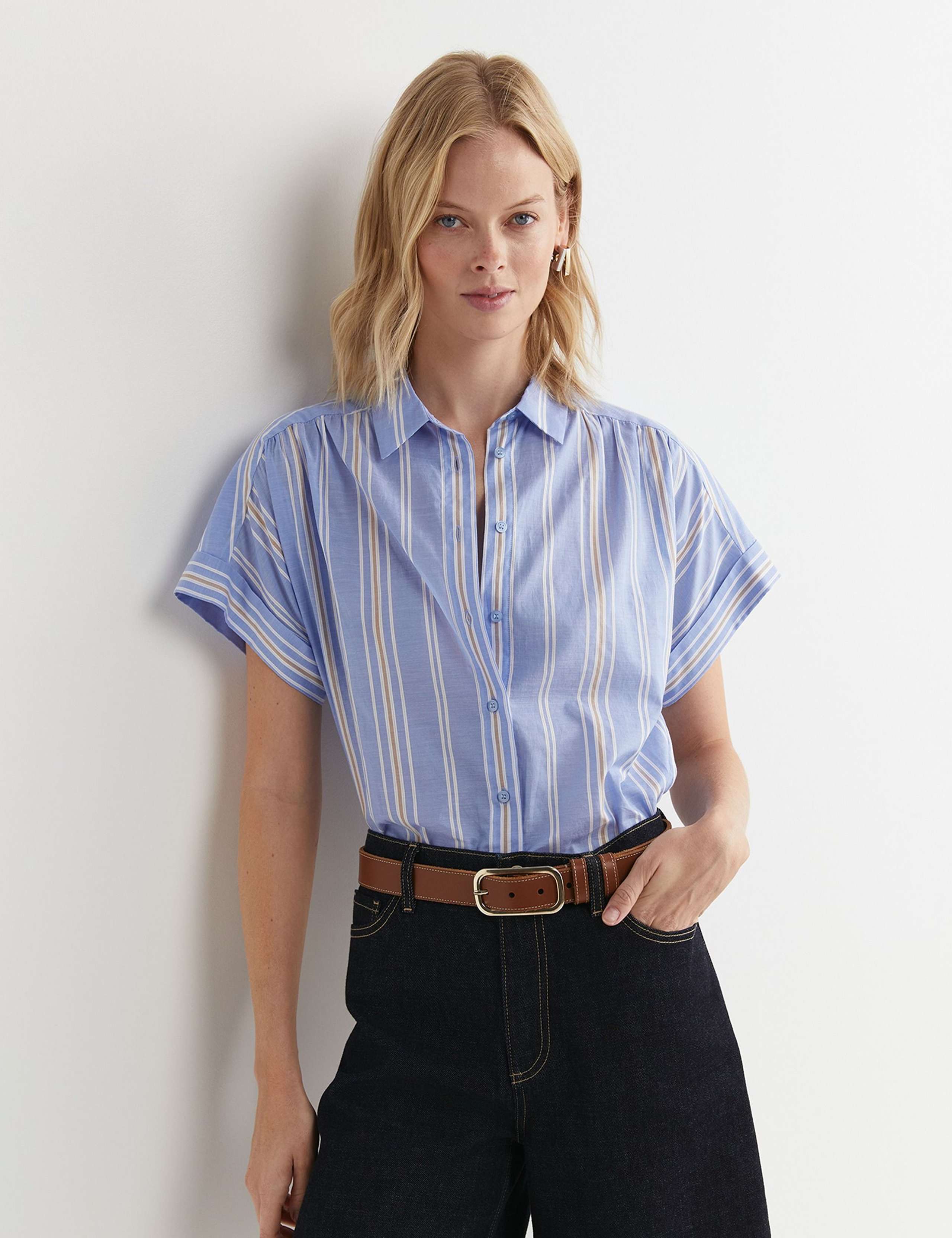 Pure Cotton Striped Relaxed Shirt 3 of 5