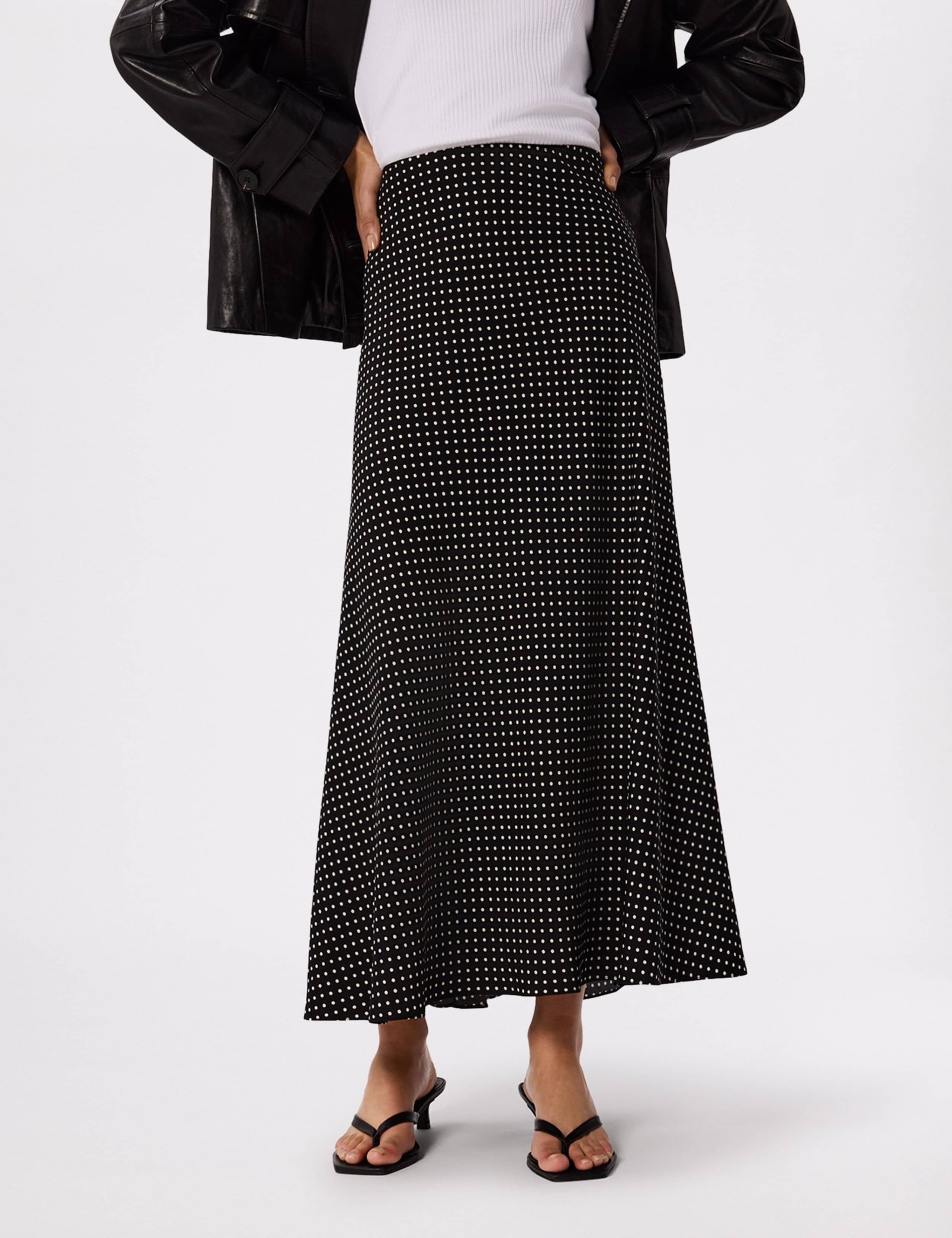 Polka Dot Midi A-Line Skirt 2 of 4