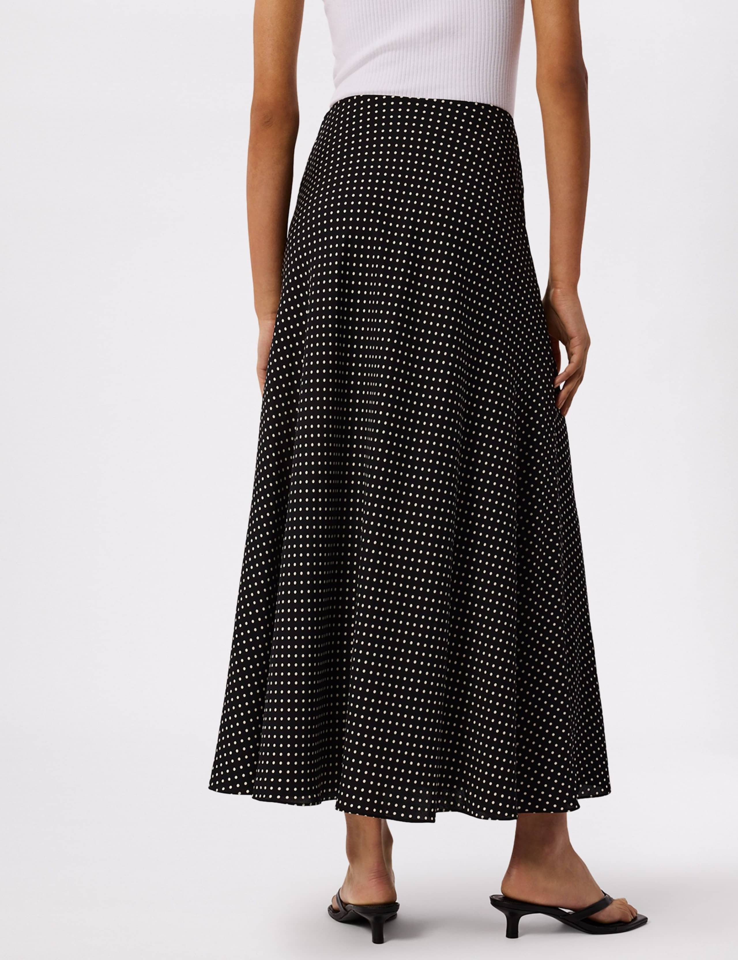 Polka Dot Midi A-Line Skirt 3 of 4